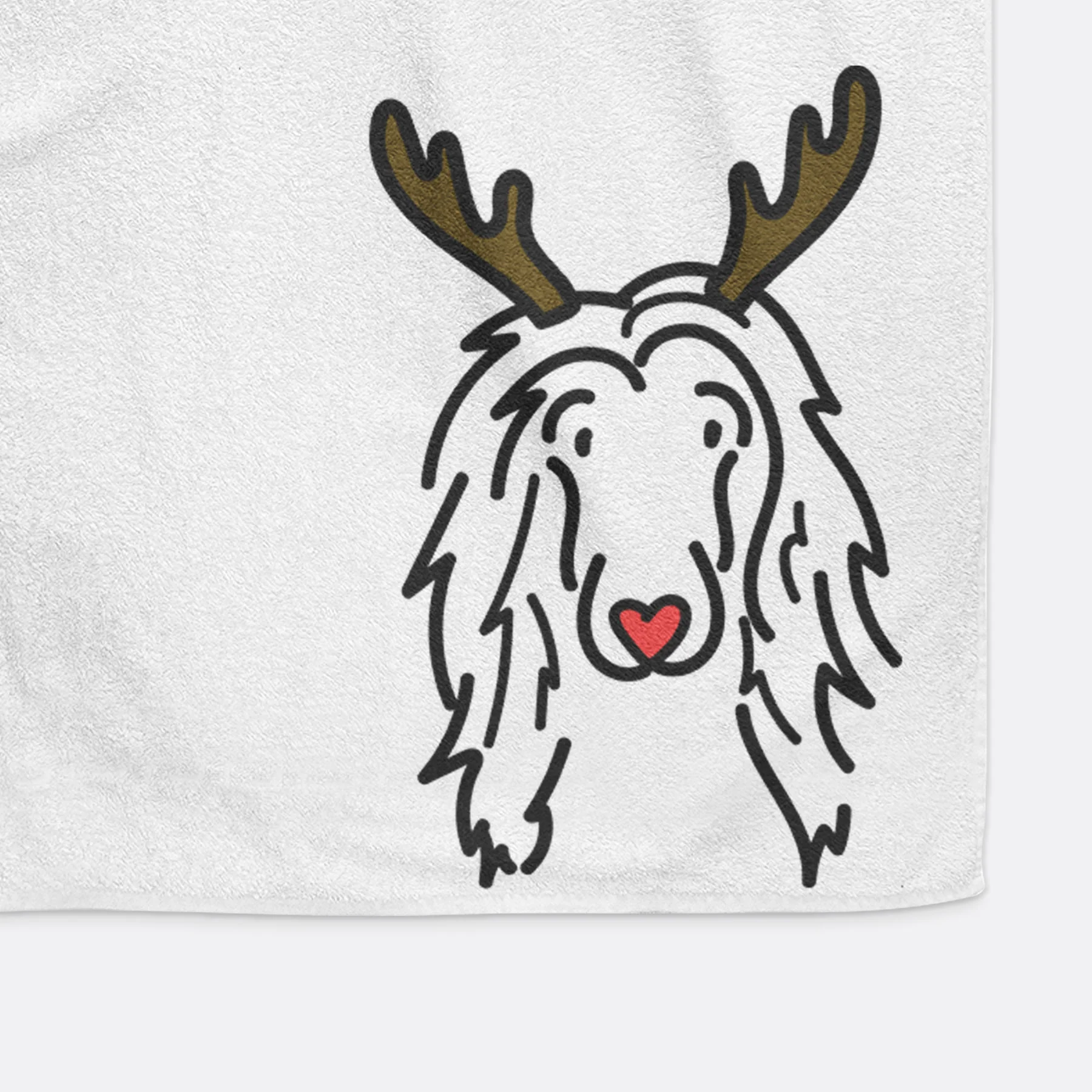 Red Nose Afghan Hound - Asher - Hand Towel - Image 3