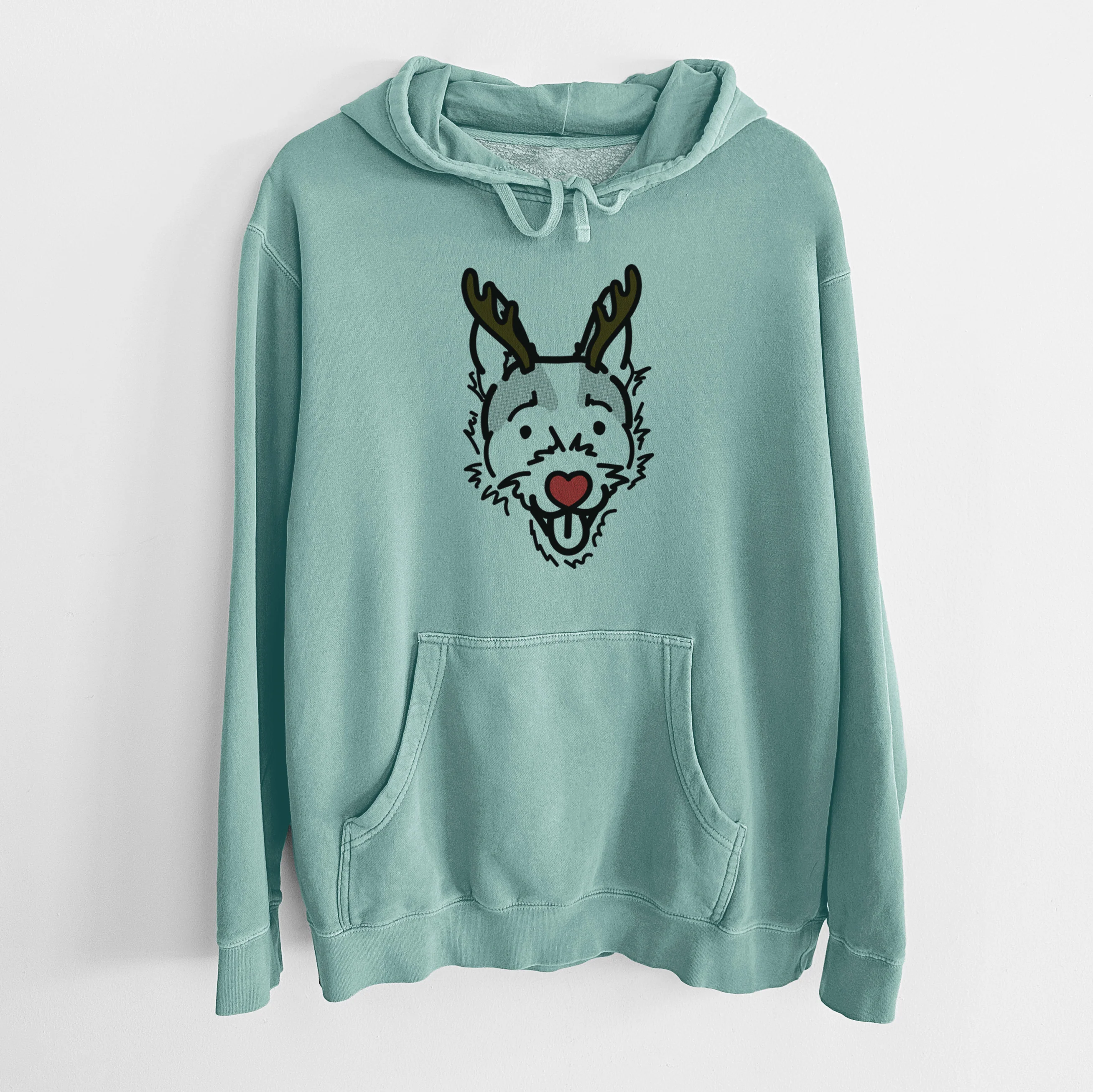 Red Nose Jack Russell Terrier - Baxter - Unisex Pigment Dyed Hoodie - Image 10