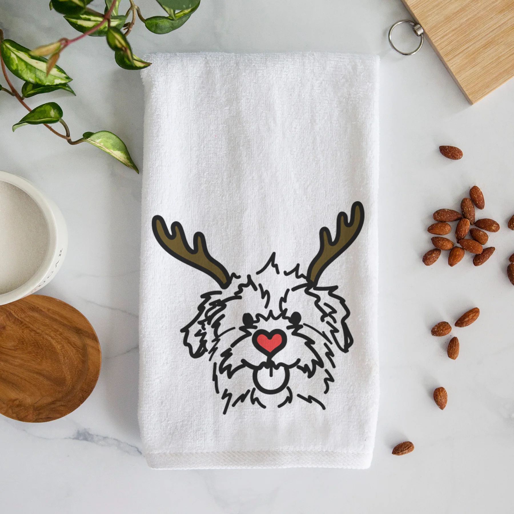 Red Nose Mixed Breed - Bea - Decorative Hand Towel - Image 3