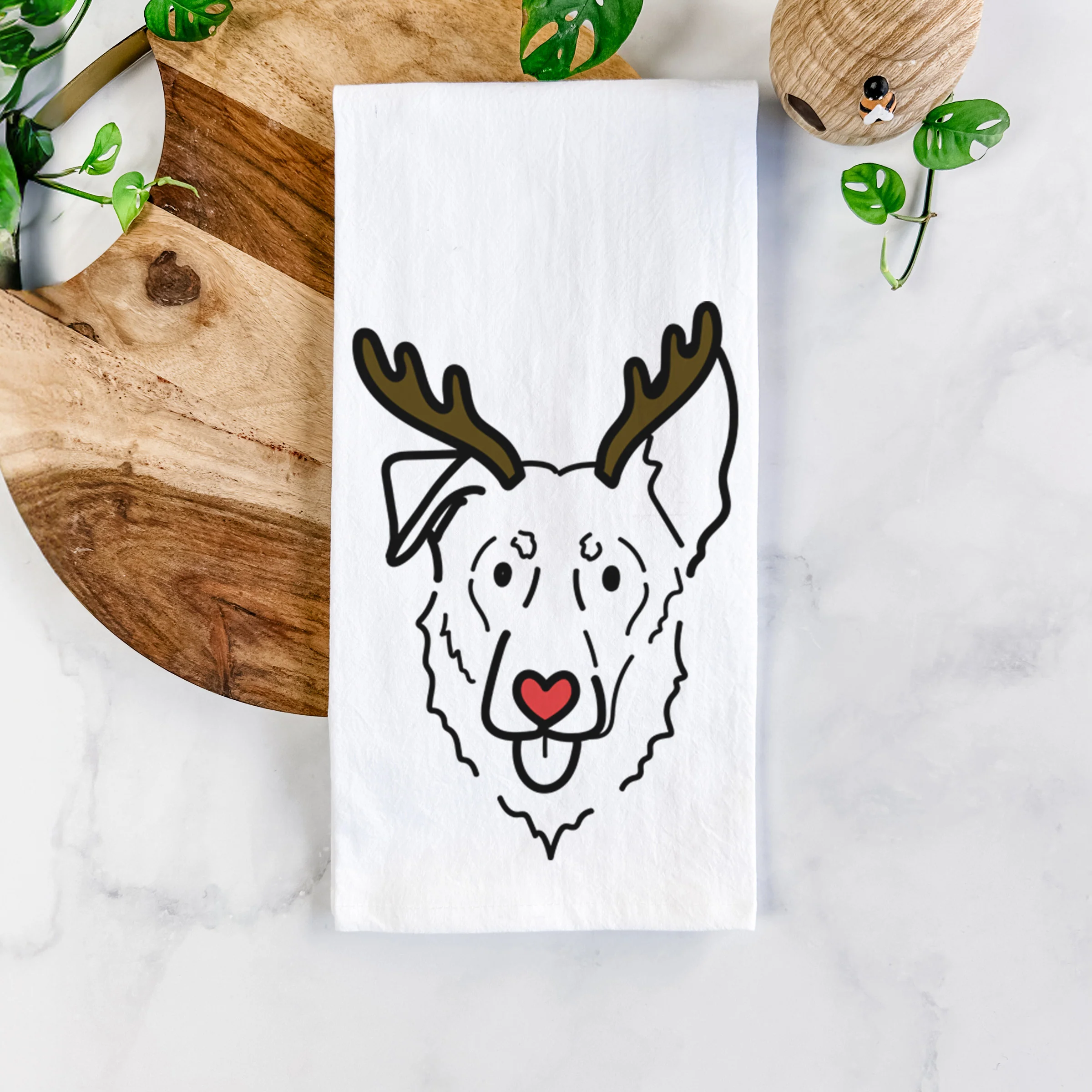 Red Nose Shepherd Mix - Bodhi - Tea Towel - Image 5