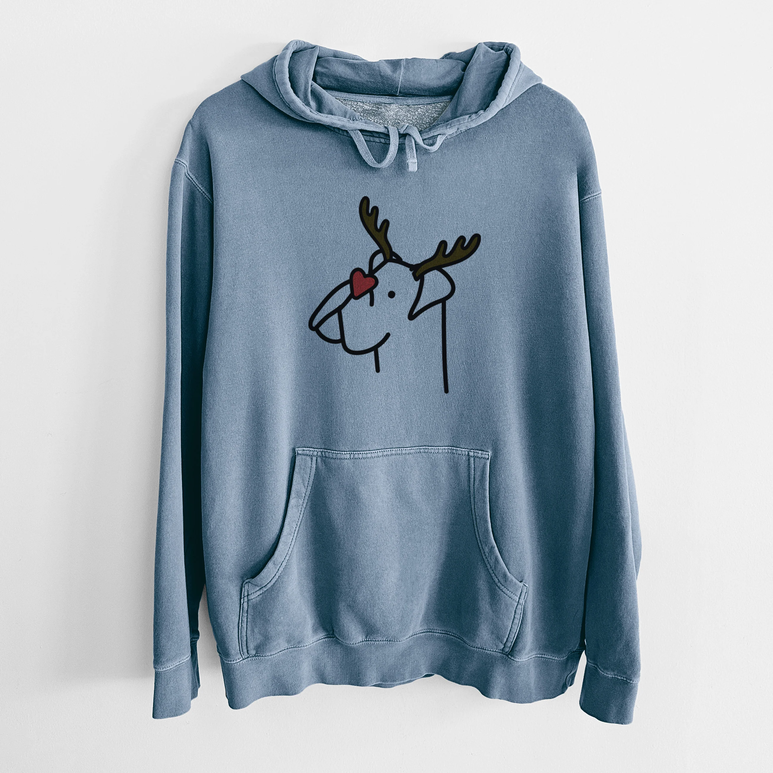 Red Nose Boxer - Unisex Pigment Dyed Hoodie - Image 6