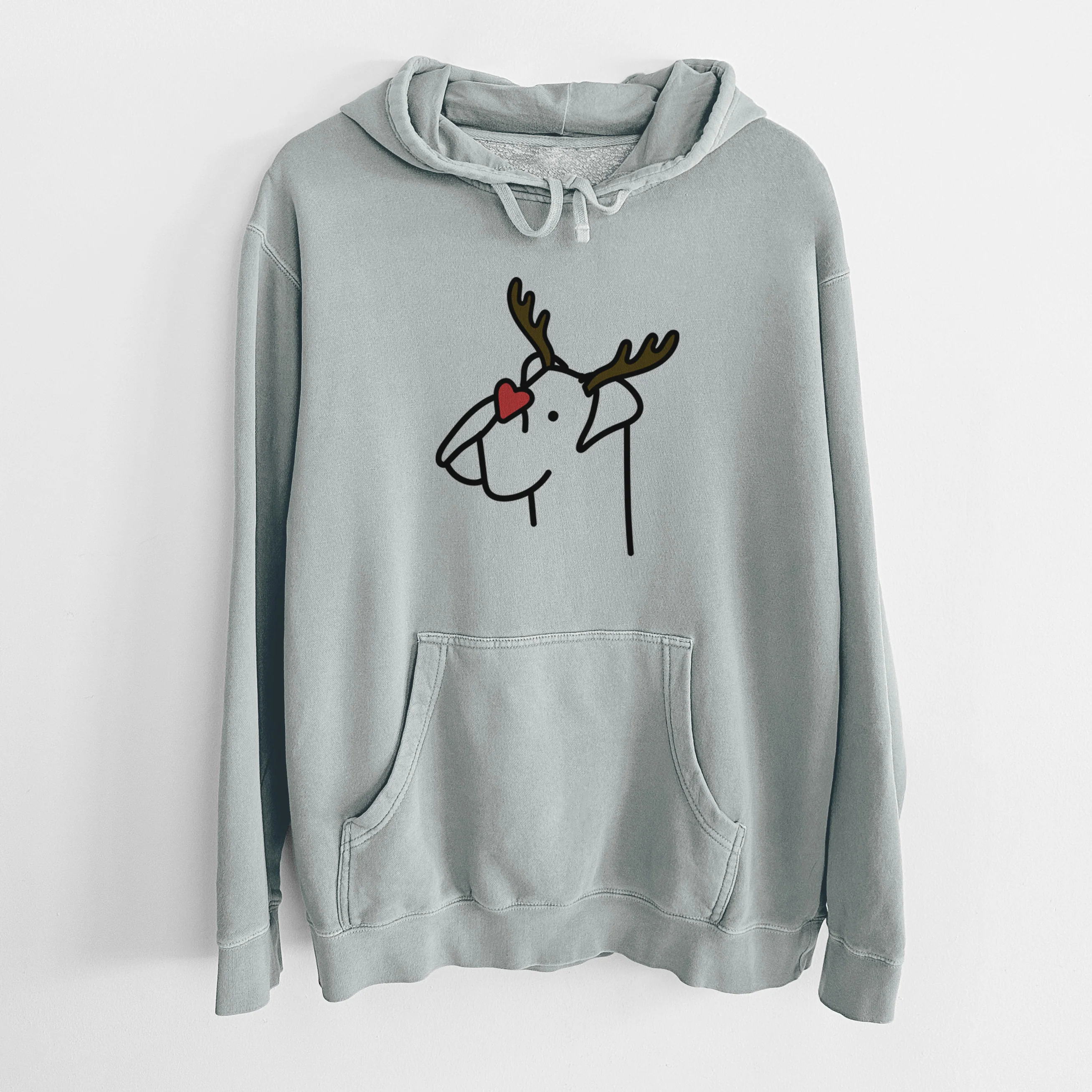 Red Nose Boxer - Unisex Pigment Dyed Hoodie - Image 7