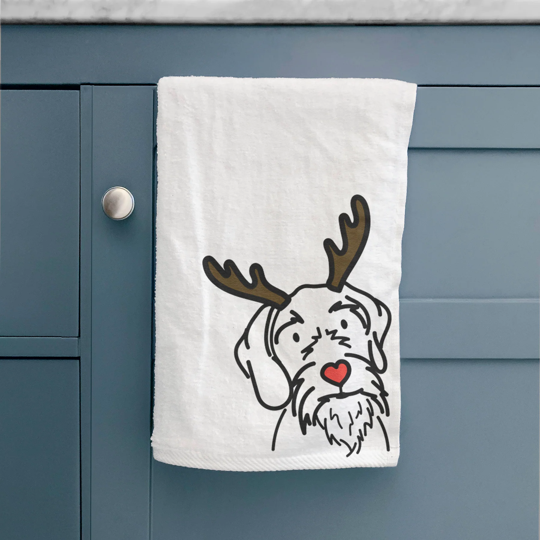 Red Nose German Wirehaired Pointer - Buck - Hand Towel - Image 2