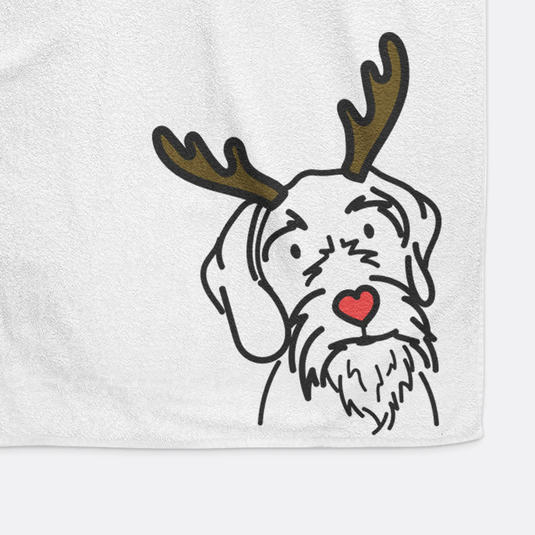 Red Nose German Wirehaired Pointer - Buck - Hand Towel - Image 3