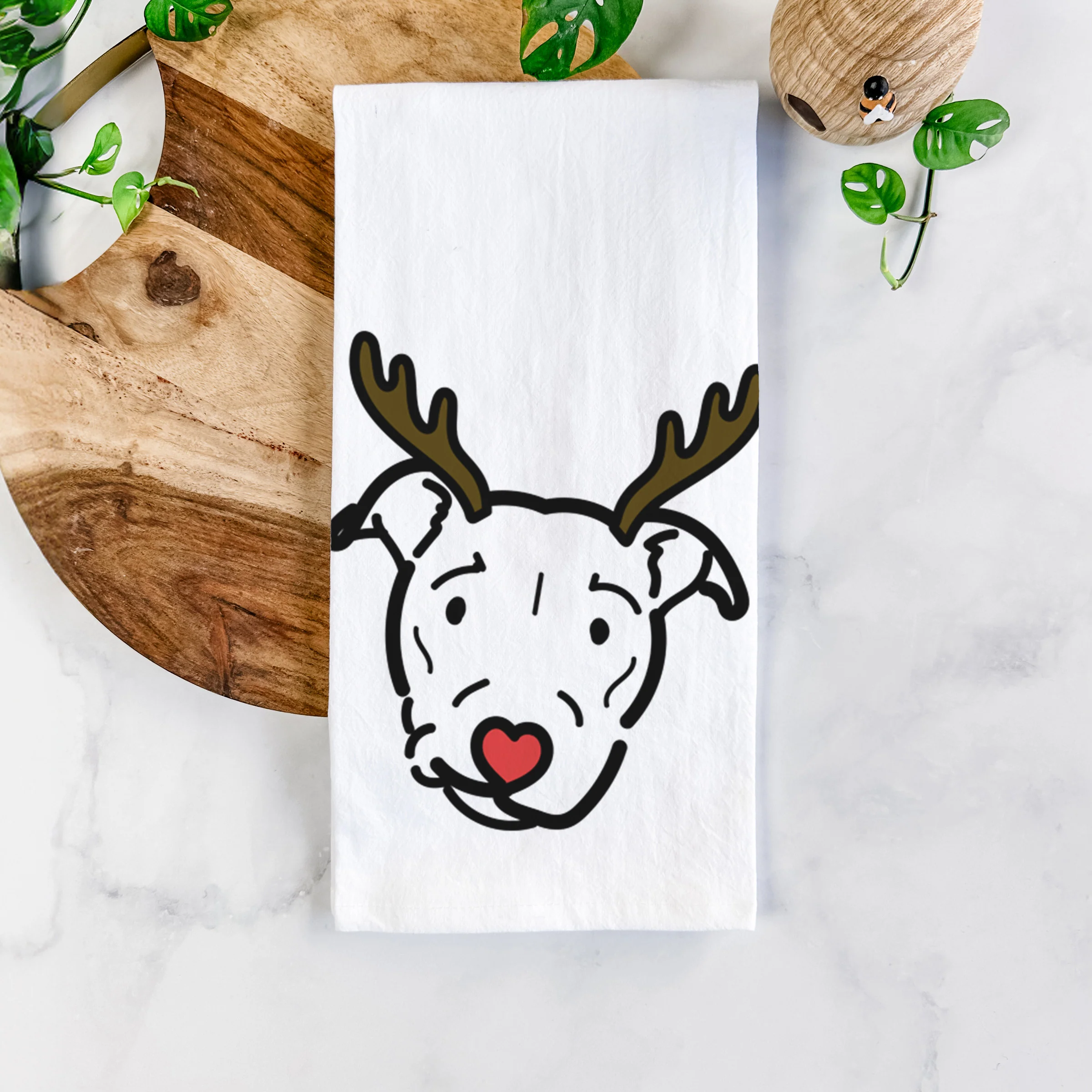 Red Nose Pitbull Mix - Ernie - Tea Towel - Image 5