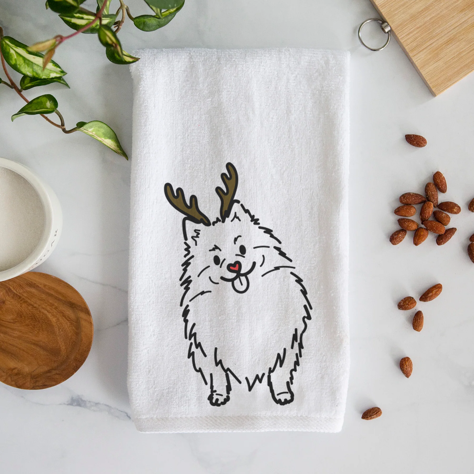 Red Nose Pomeranian - Fern - Decorative Hand Towel - Image 3