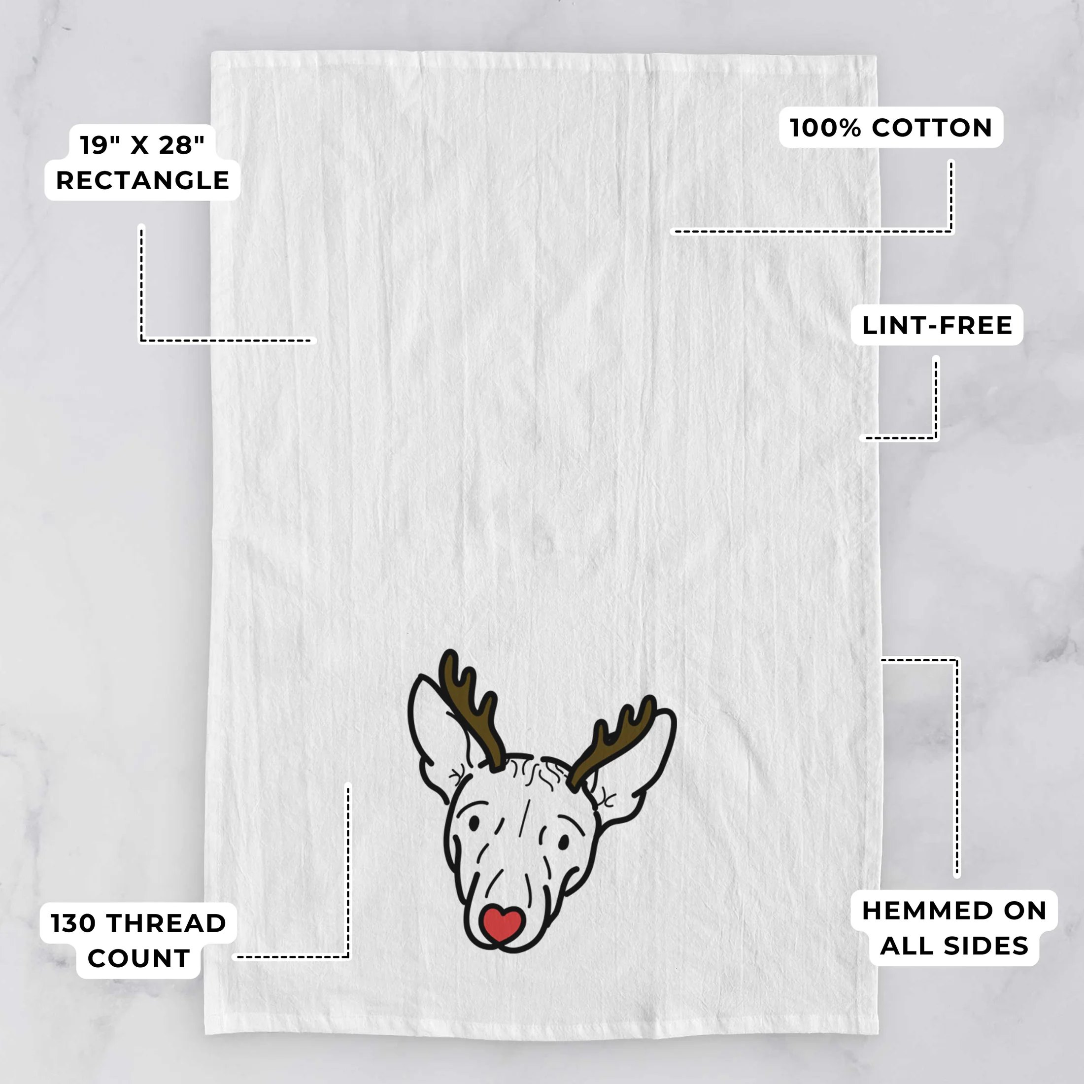 Red Nose American Hairless Terrier - Georgia - Tea Towel - Image 3