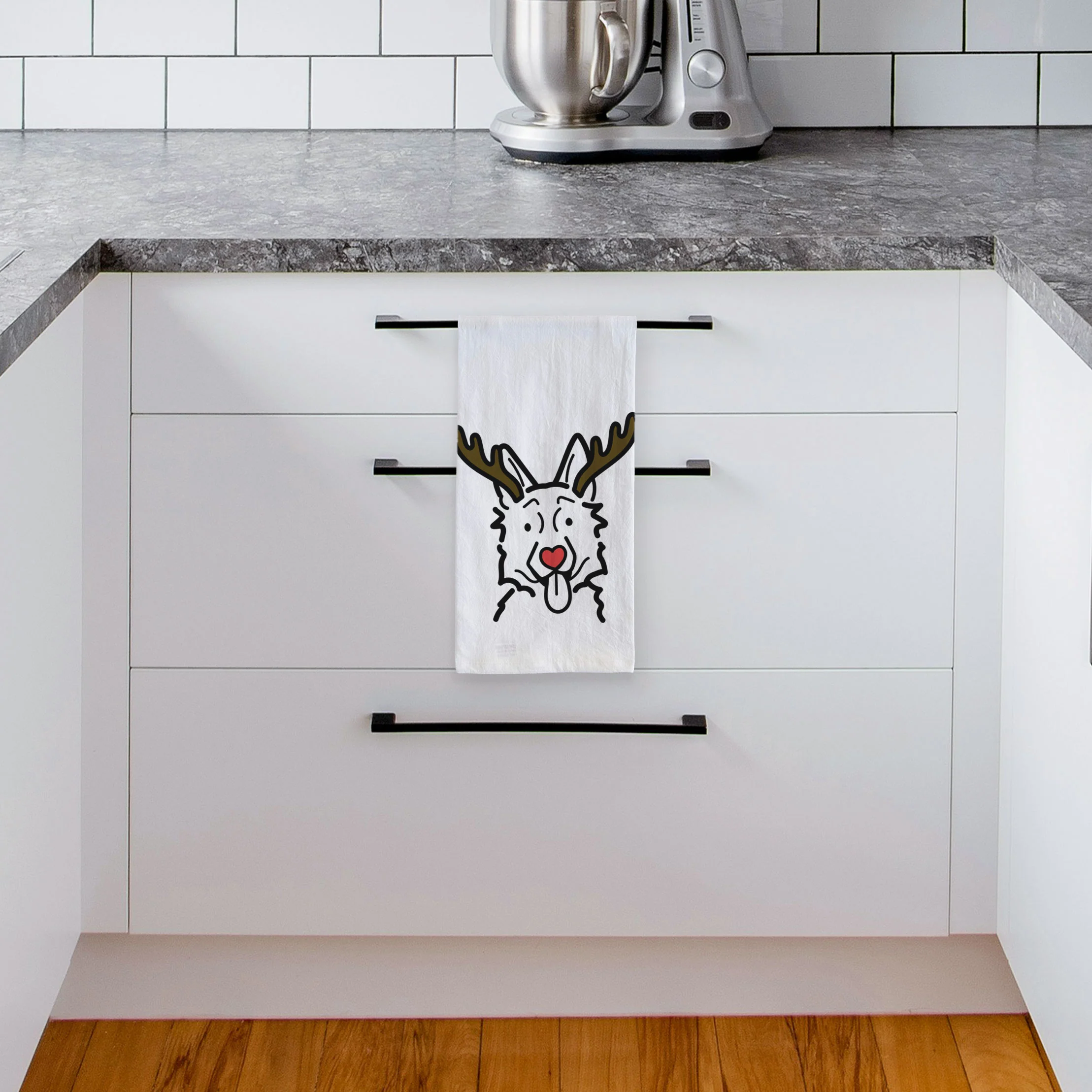 Red Nose German Shepherd - Tea Towel - Image 4