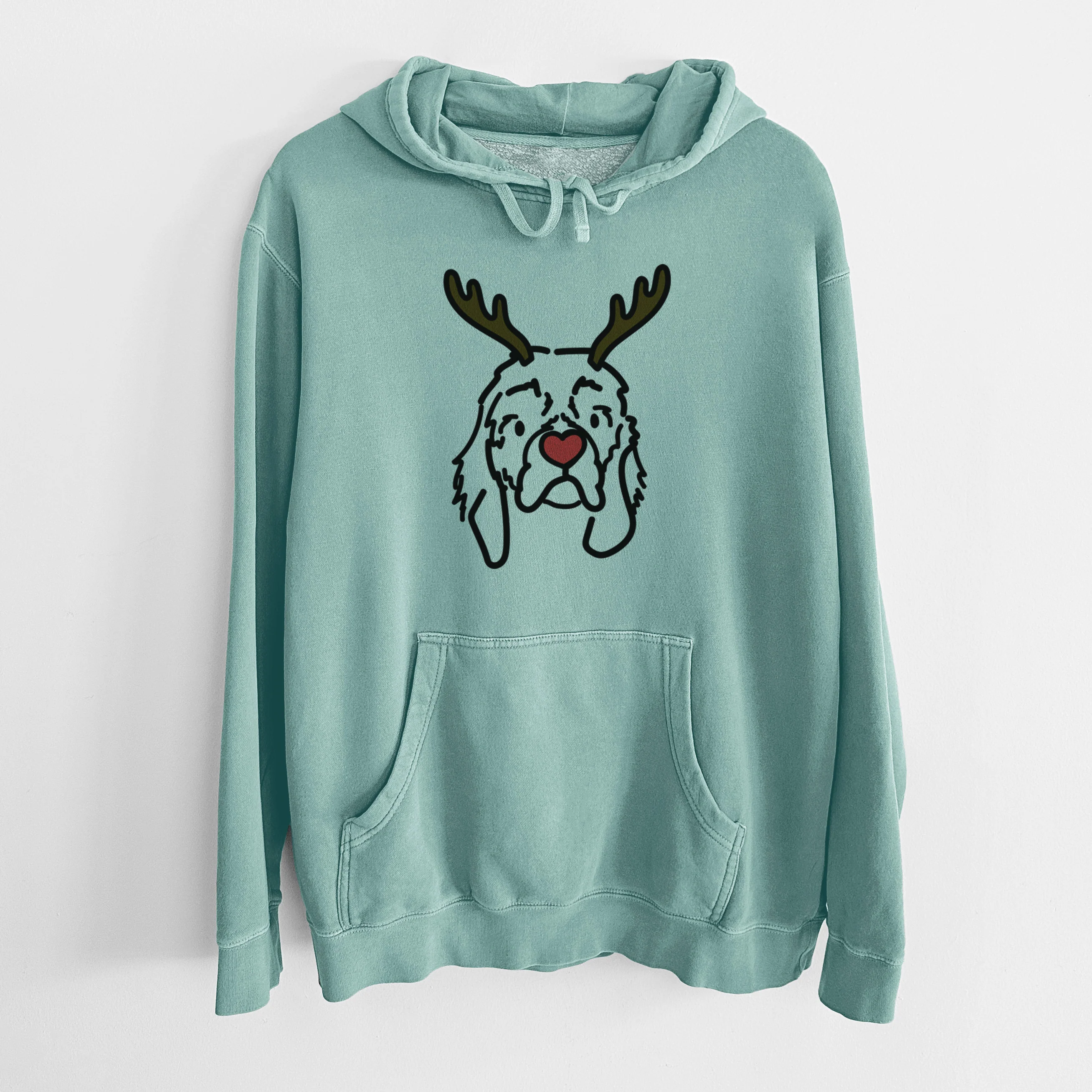 Red Nose Cocker Spaniel - GiGi - Unisex Pigment Dyed Hoodie - Image 10
