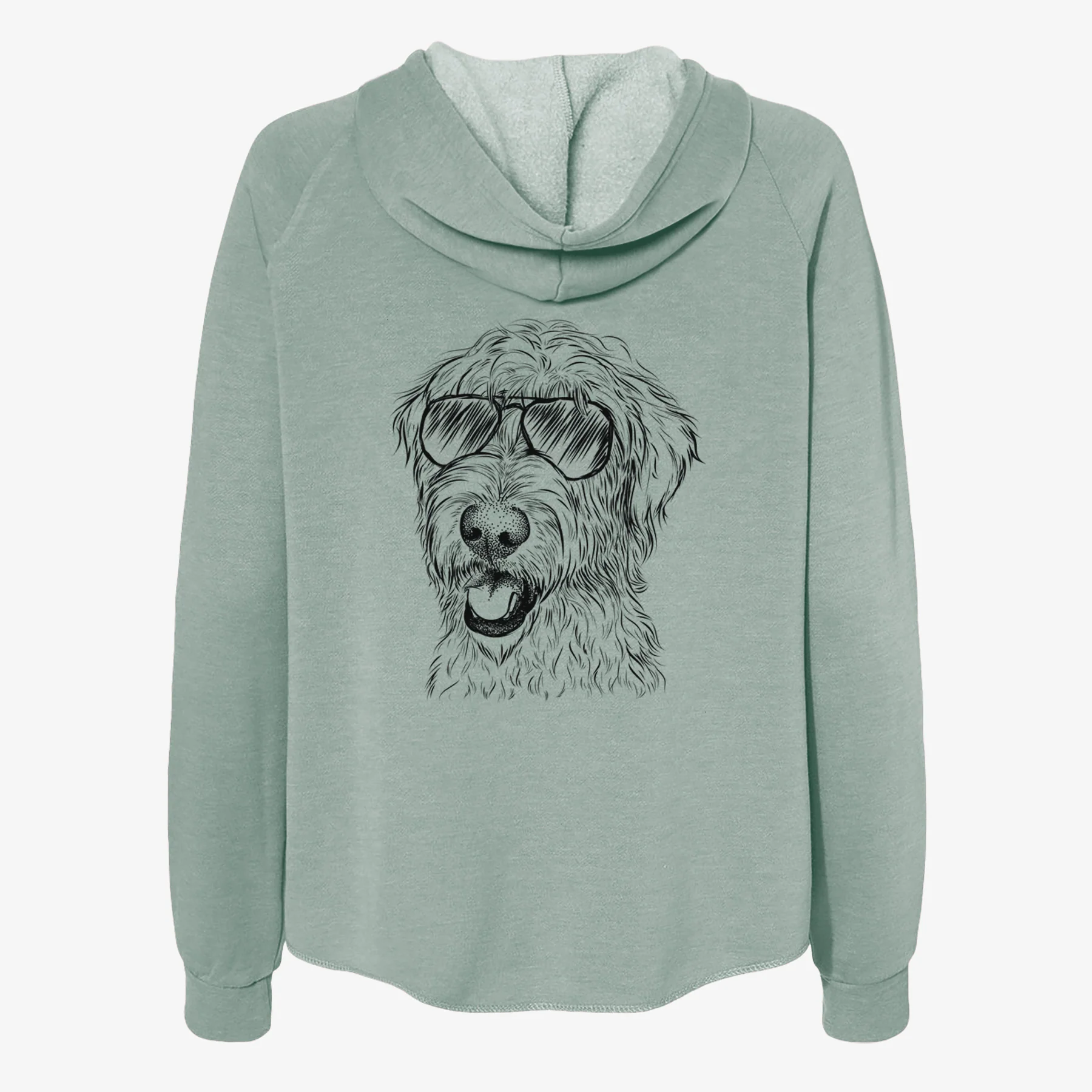Ragnar the Irish Wolfhound - Women's Cali Wave Zip-Up Sweatshirt - Image 7