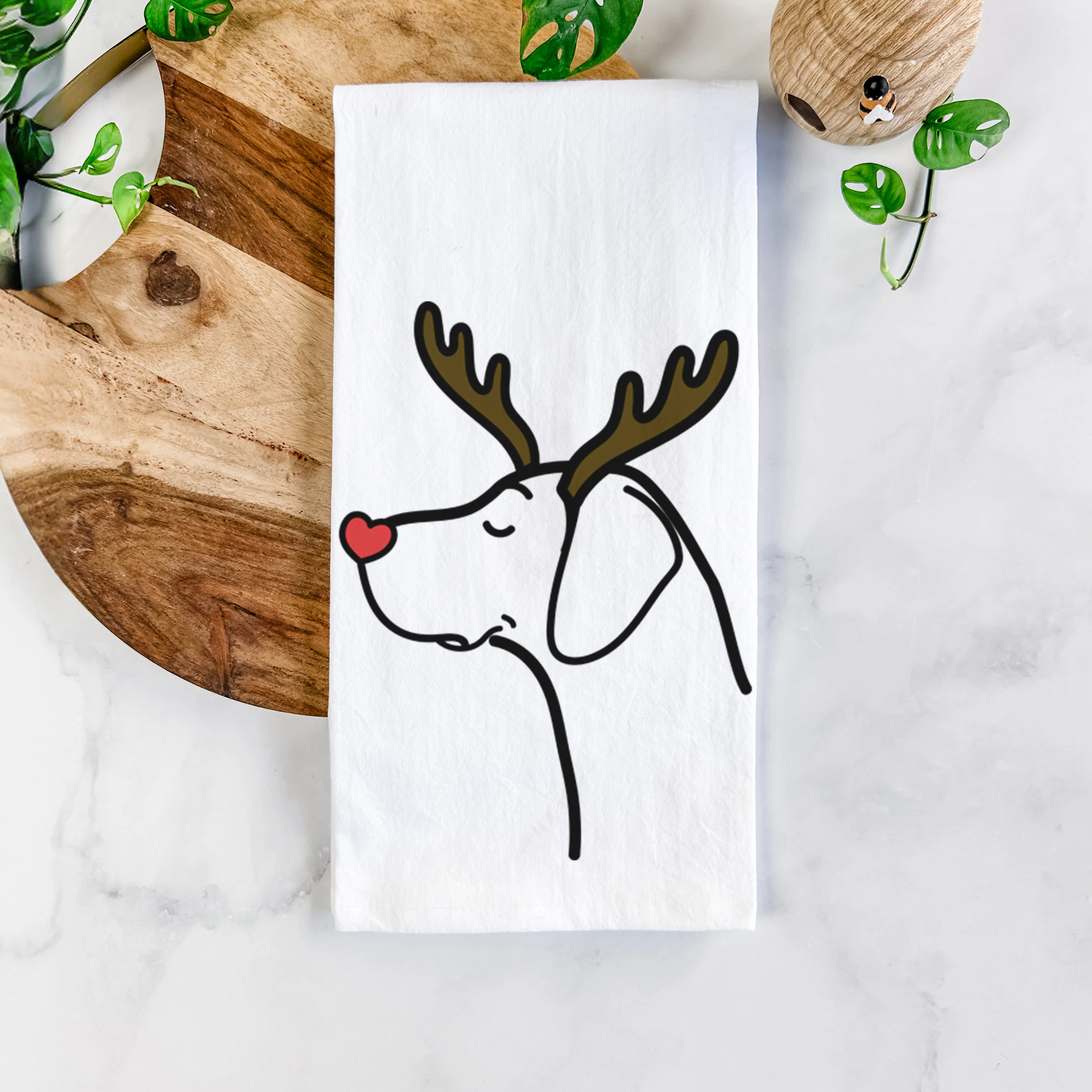 Red Nose German Shorthaired Pointer - Tea Towel - Image 5