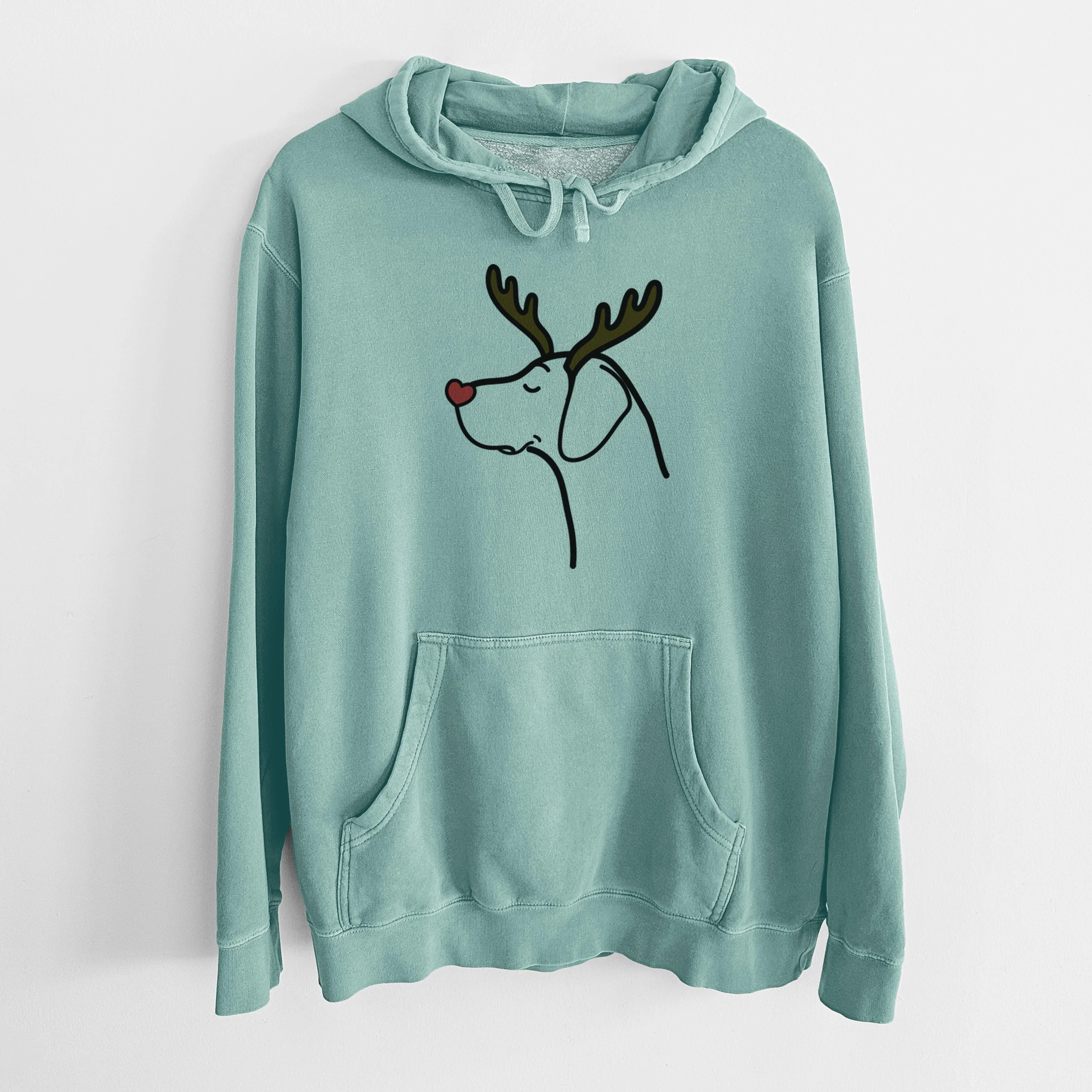 Red Nose German Shorthaired Pointer - Unisex Pigment Dyed Hoodie - Image 10