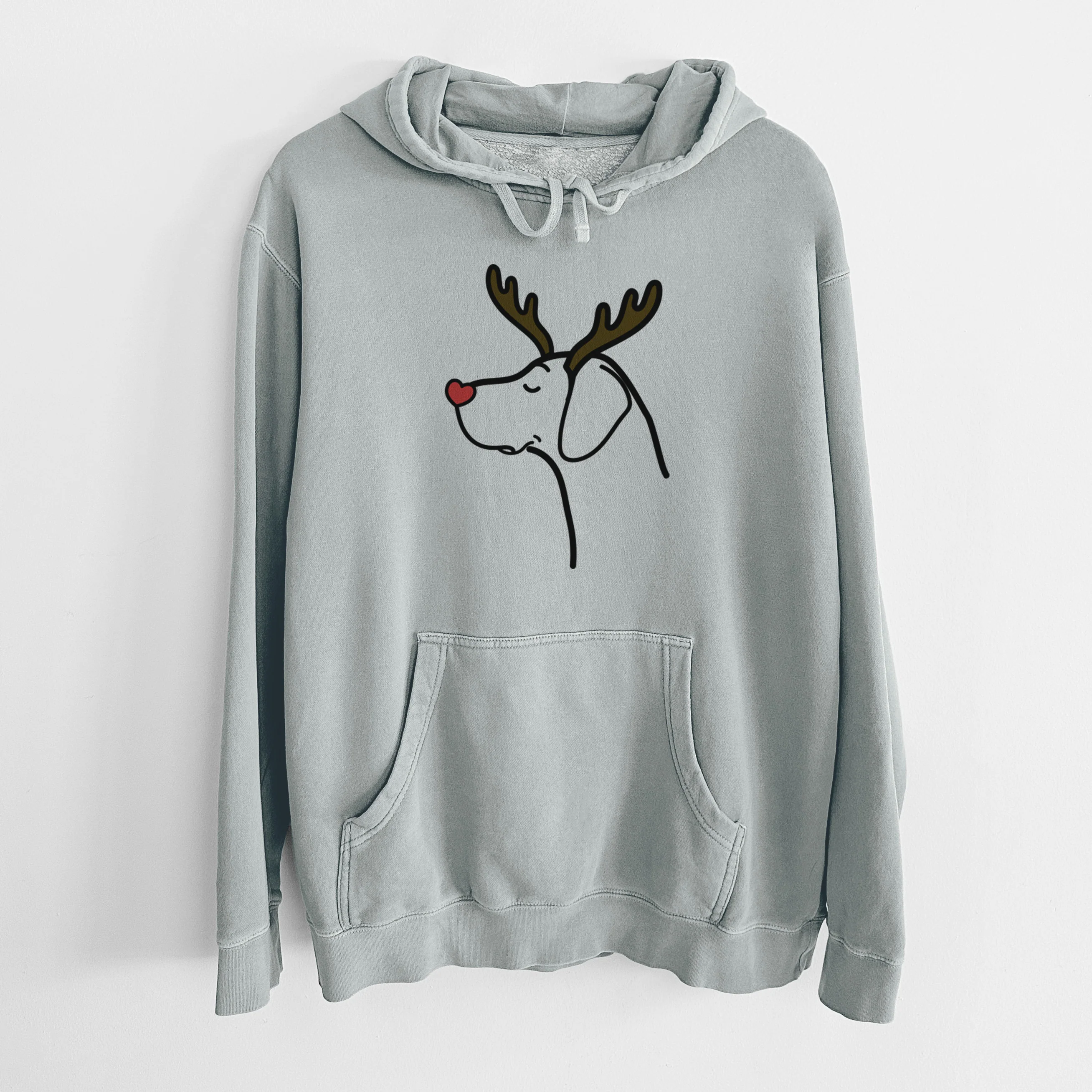 Red Nose German Shorthaired Pointer - Unisex Pigment Dyed Hoodie - Image 7