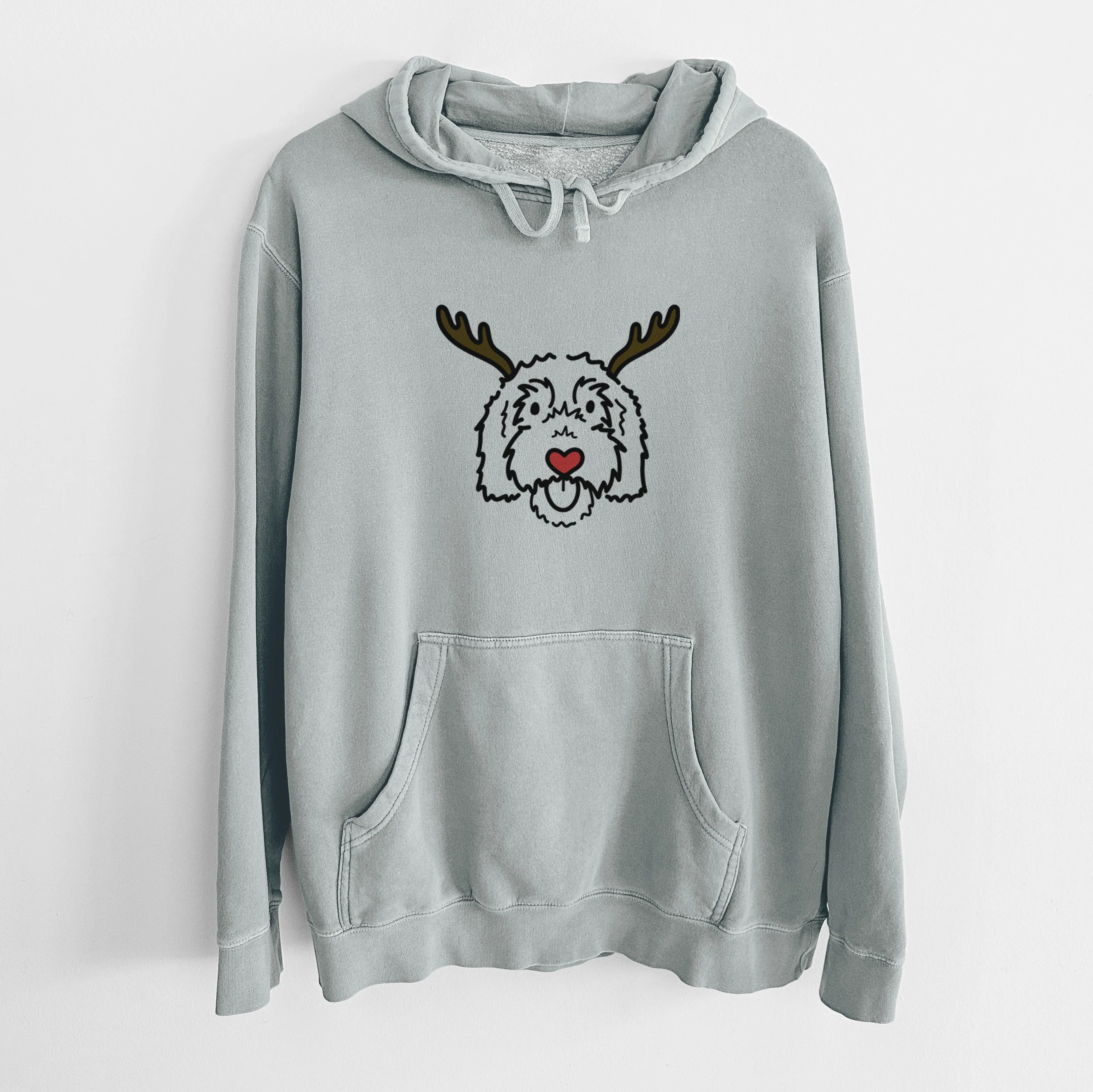 Red Nose Goldendoodle - Gus - Unisex Pigment Dyed Hoodie - Image 7