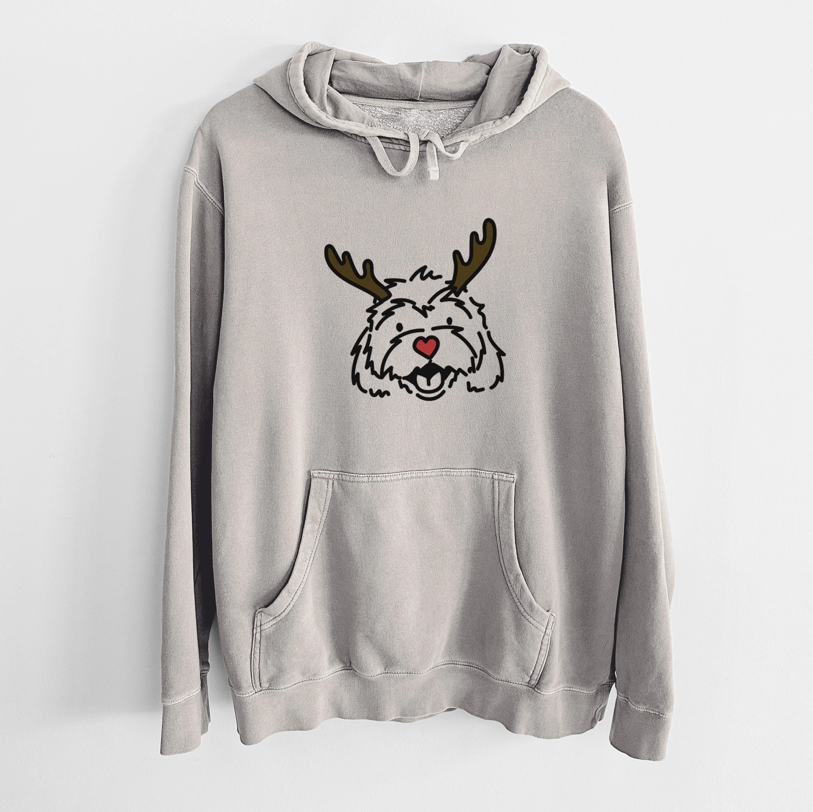 Red Nose Cavachon - Harry - Unisex Pigment Dyed Hoodie - Image 5