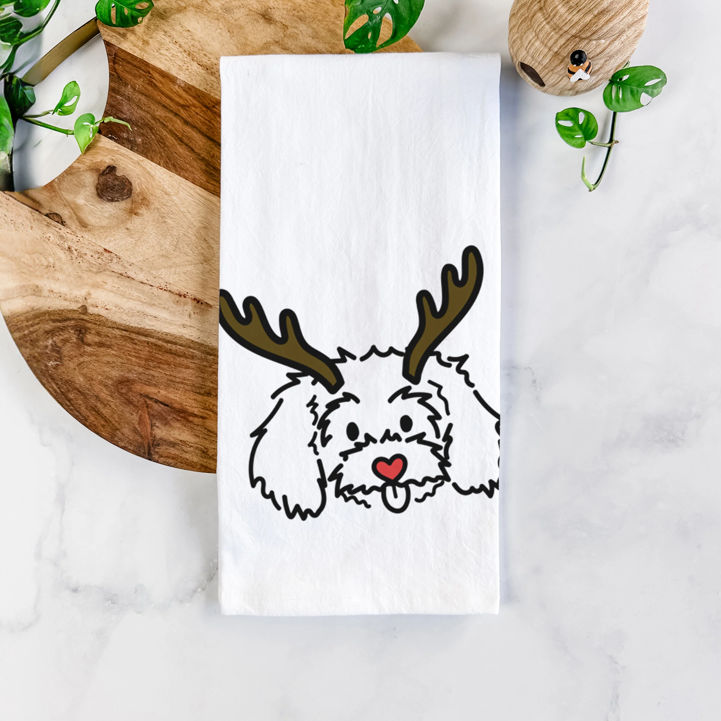 Red Nose Maltipoo - Holly - Tea Towel - Image 5