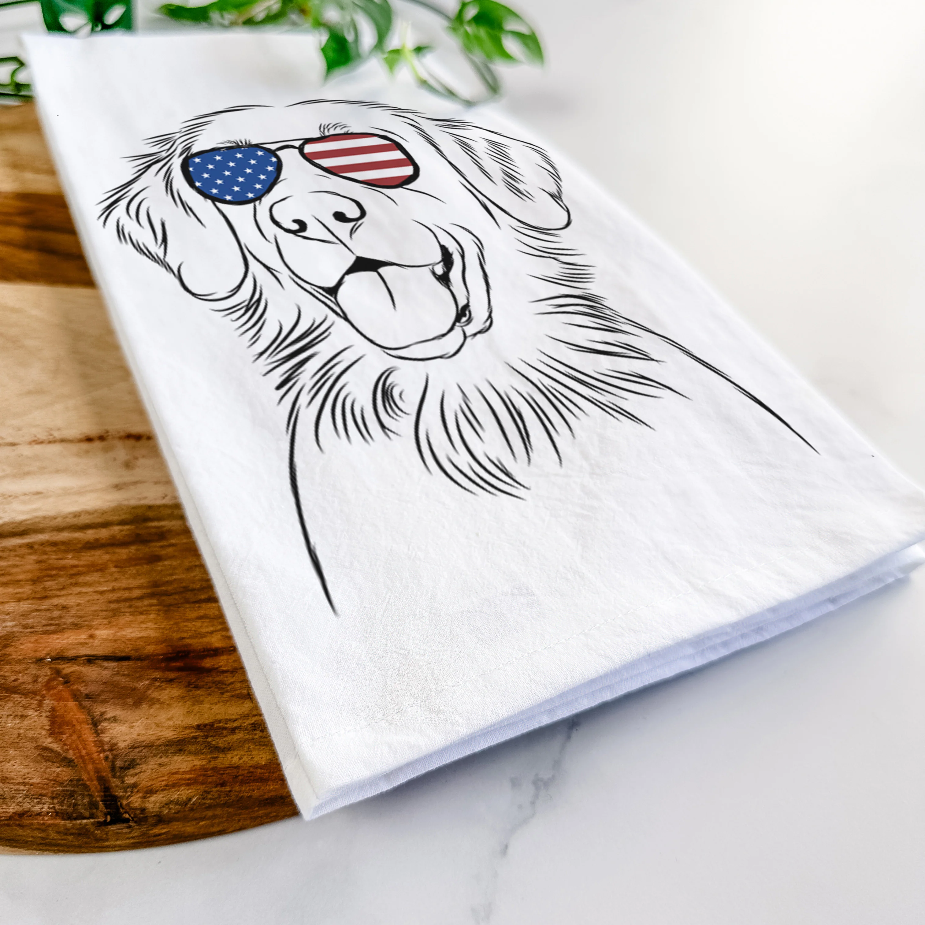 Raisin the Flat Coated Retriever Tea Towel - Image 12