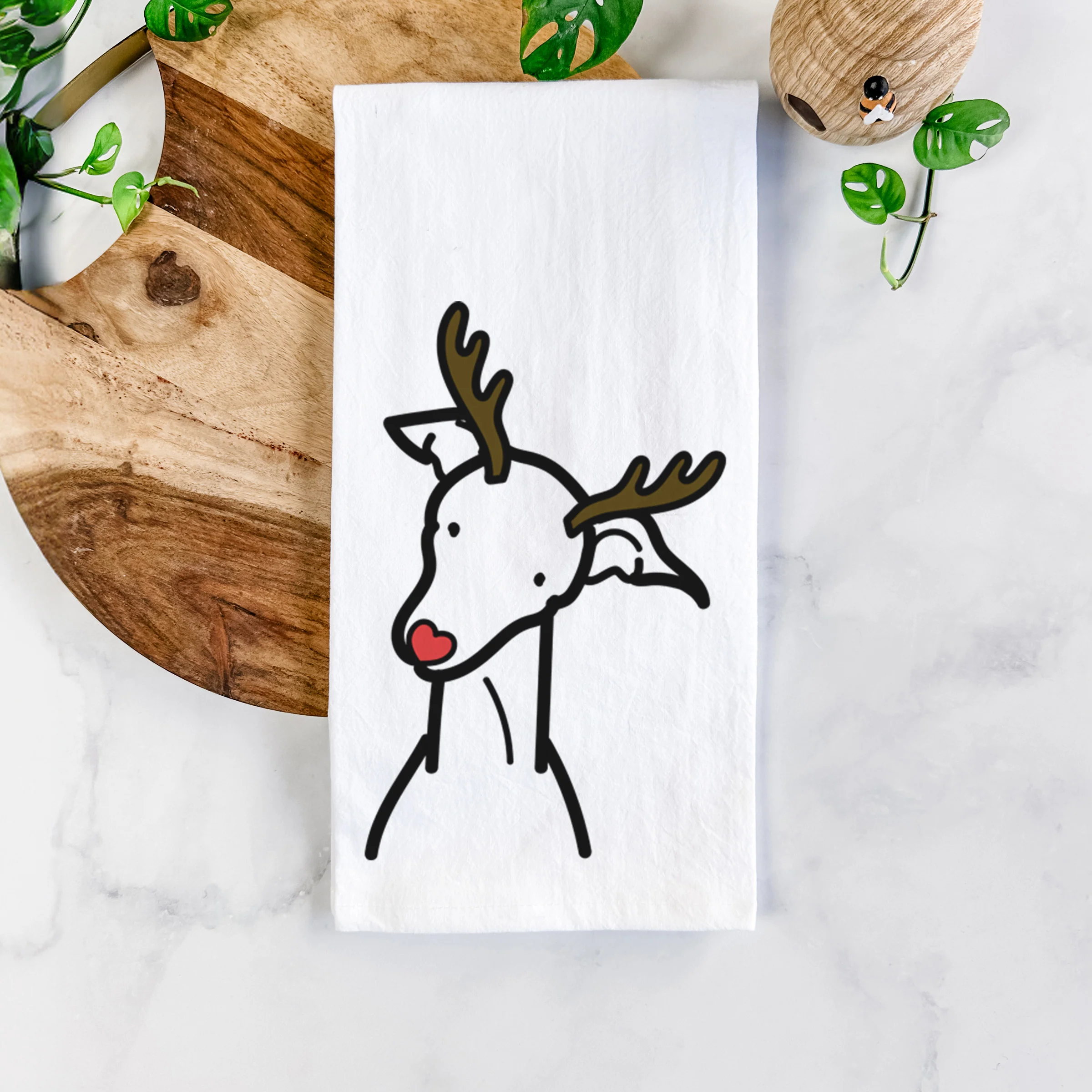 Red Nose Italian Greyhound - Tea Towel - Image 5