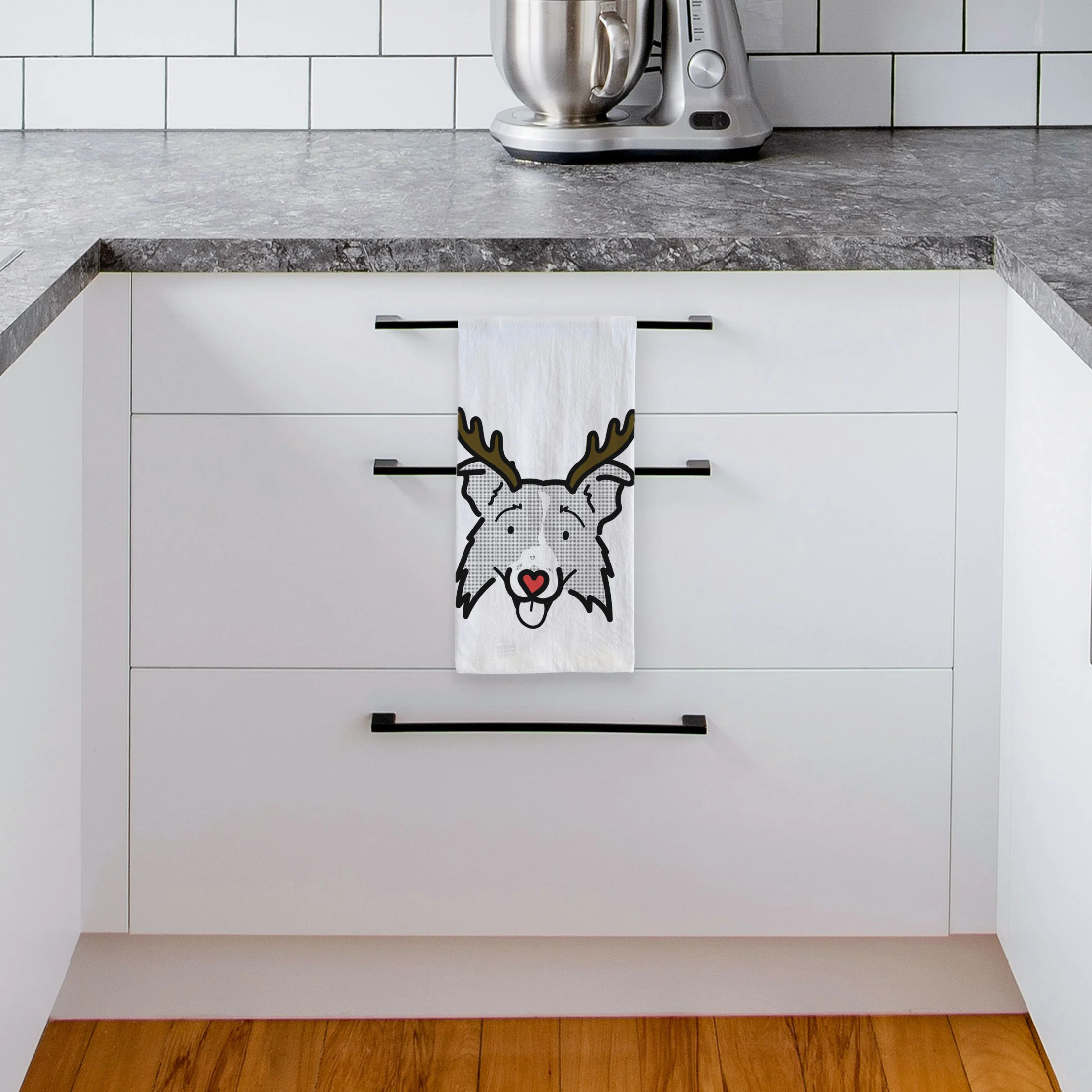 Red Nose Border Collie 2.0 - Jam - Tea Towel - Image 4