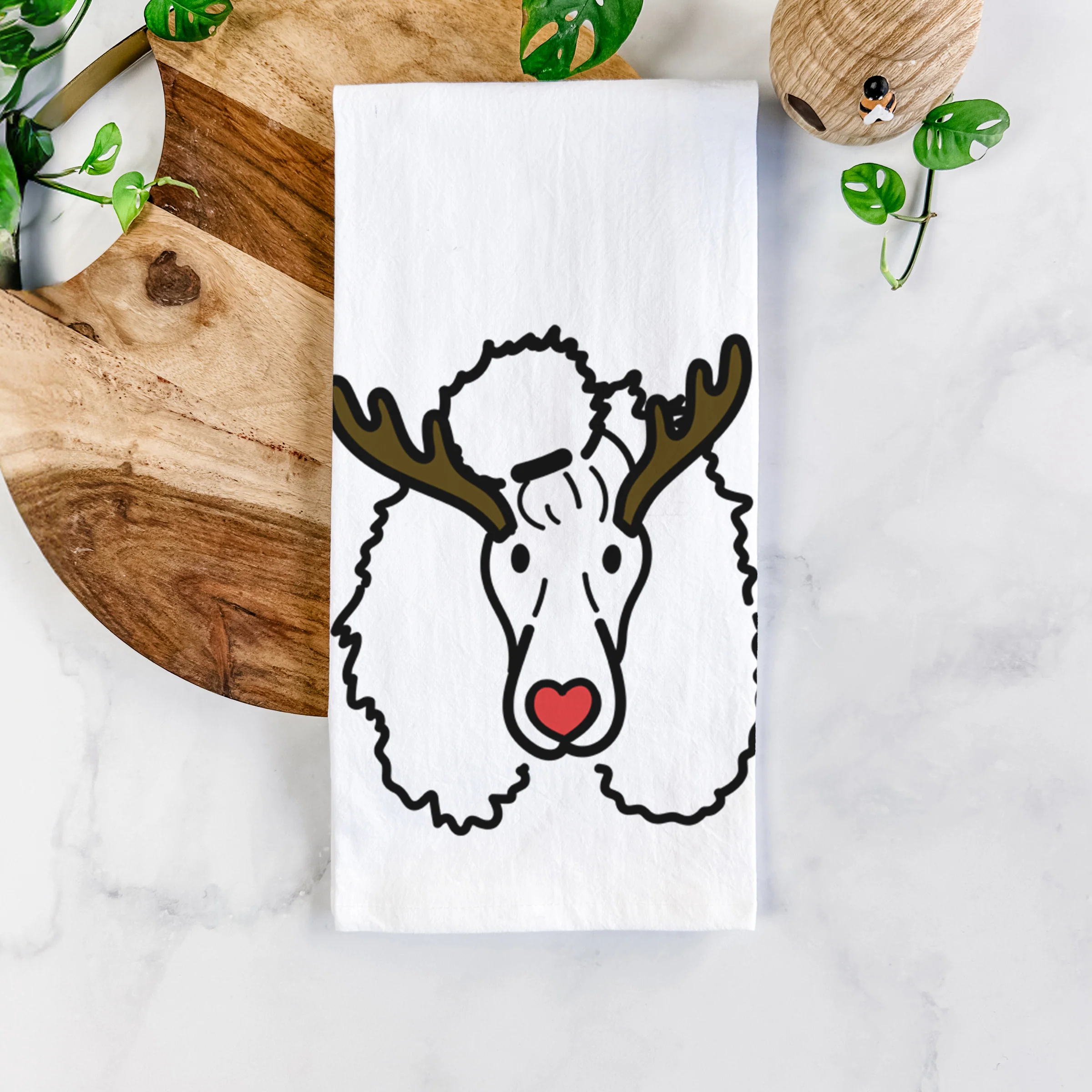 Red Nose Standard Poodle - Jemma - Tea Towel - Image 5