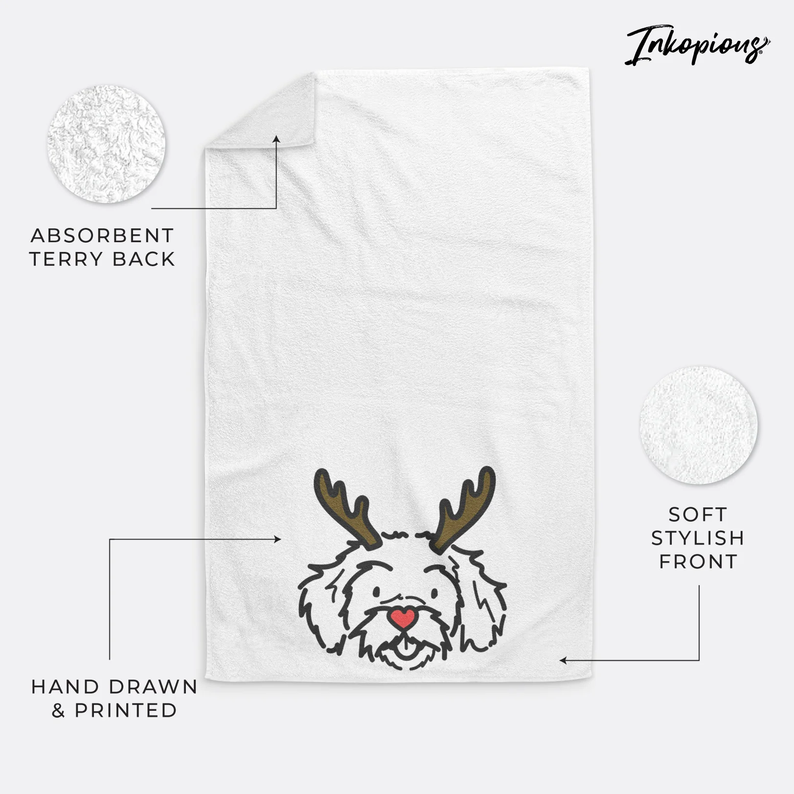 Red Nose Peekapoo - Jo Jo - Hand Towel - Image 4