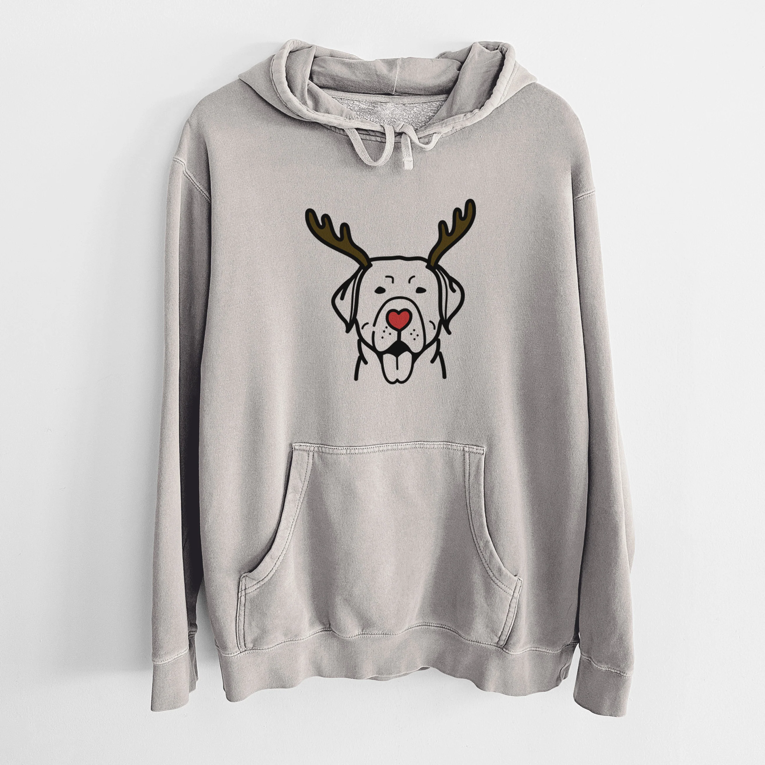 Red Nose Labrador Retriever - Unisex Pigment Dyed Hoodie - Image 5