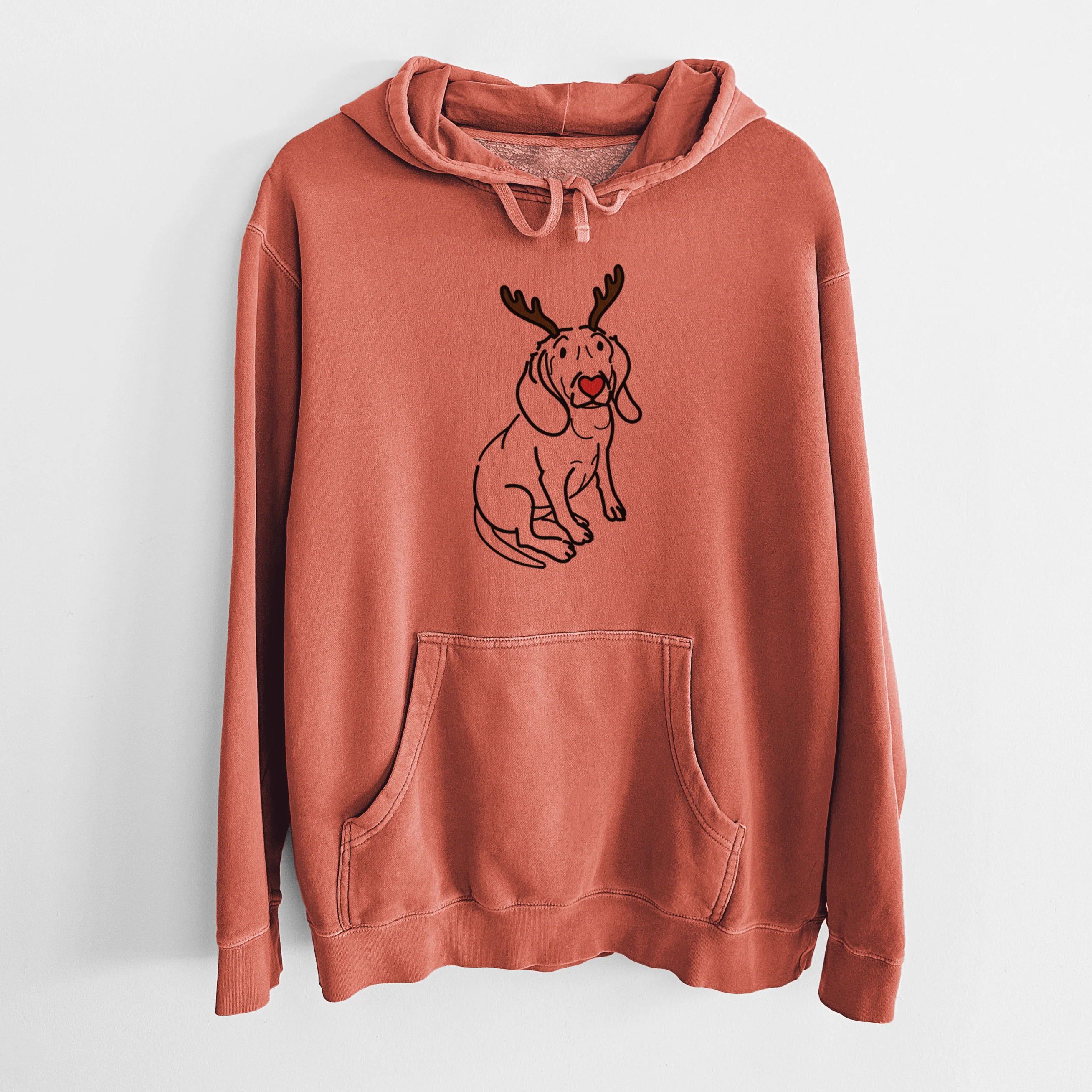 Red Nose Beagle - Lilly - Unisex Pigment Dyed Hoodie - Image 8