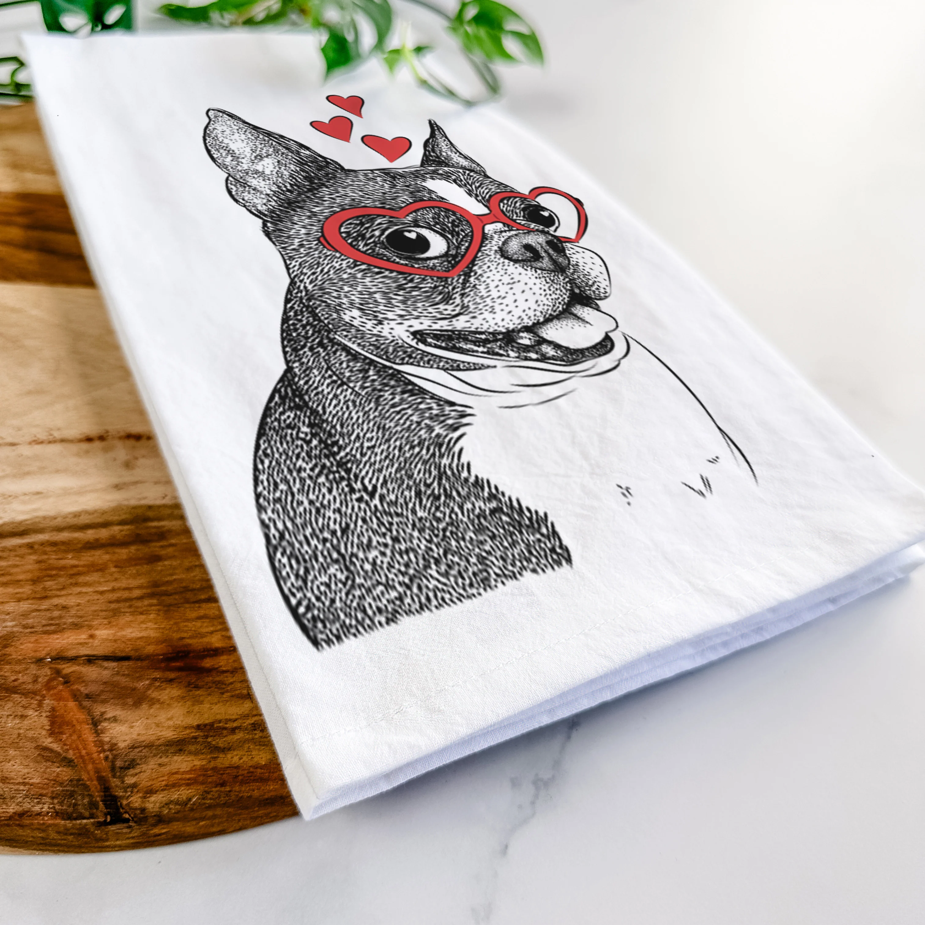 Ralphie the Boston Terrier Tea Towel - Image 7