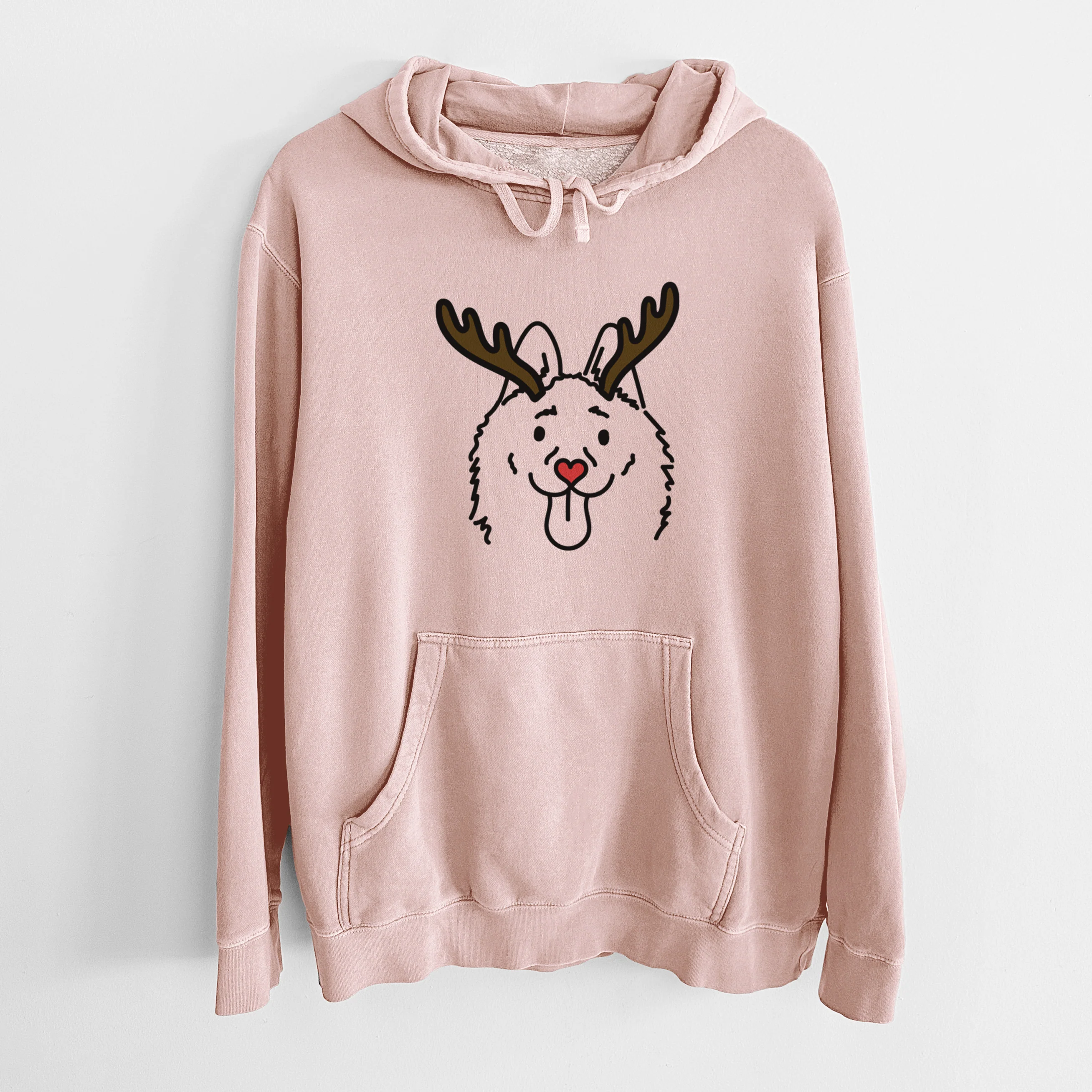 Red Nose Schipperke - Meeko - Unisex Pigment Dyed Hoodie