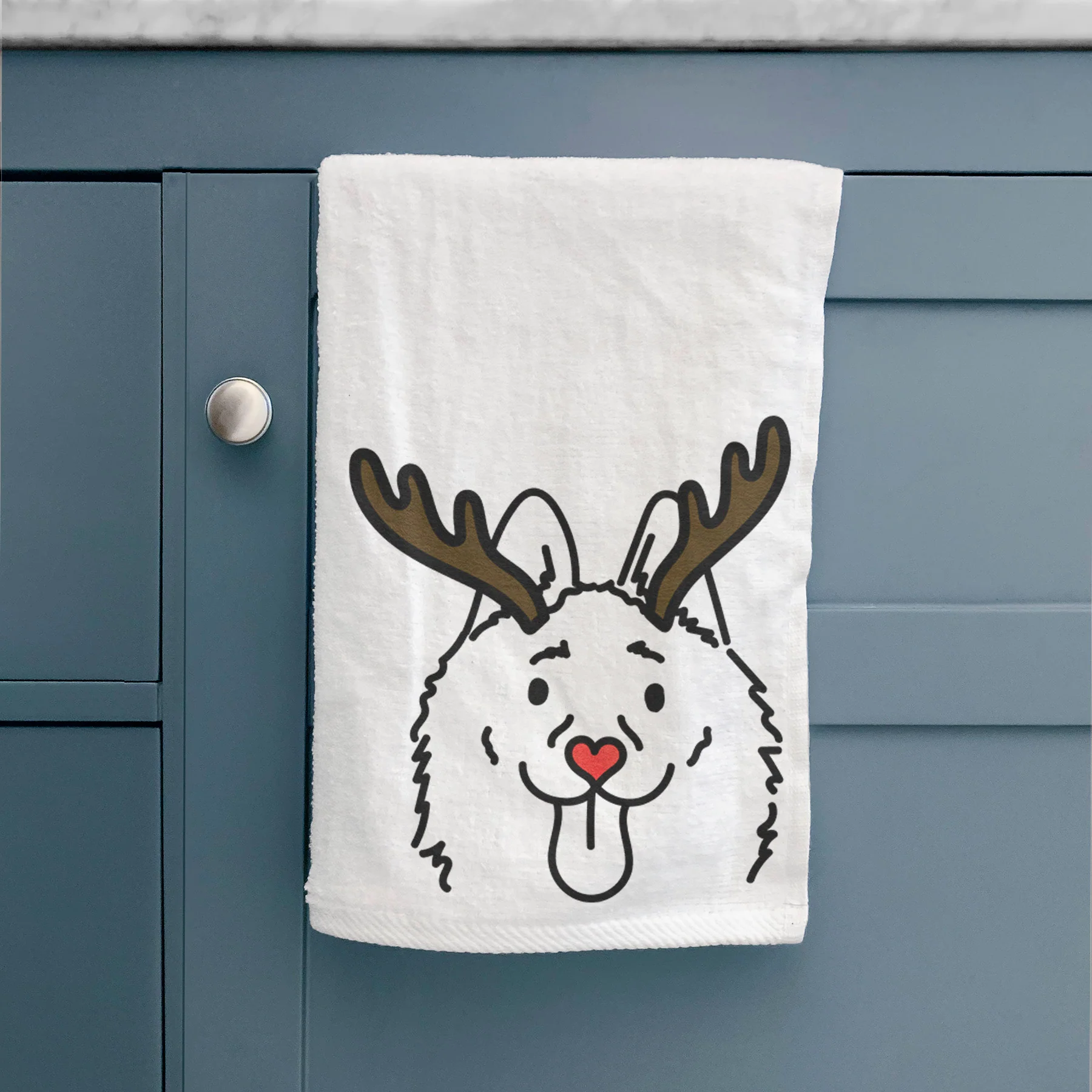 Red Nose Schipperke - Meeko - Decorative Hand Towel - Image 2