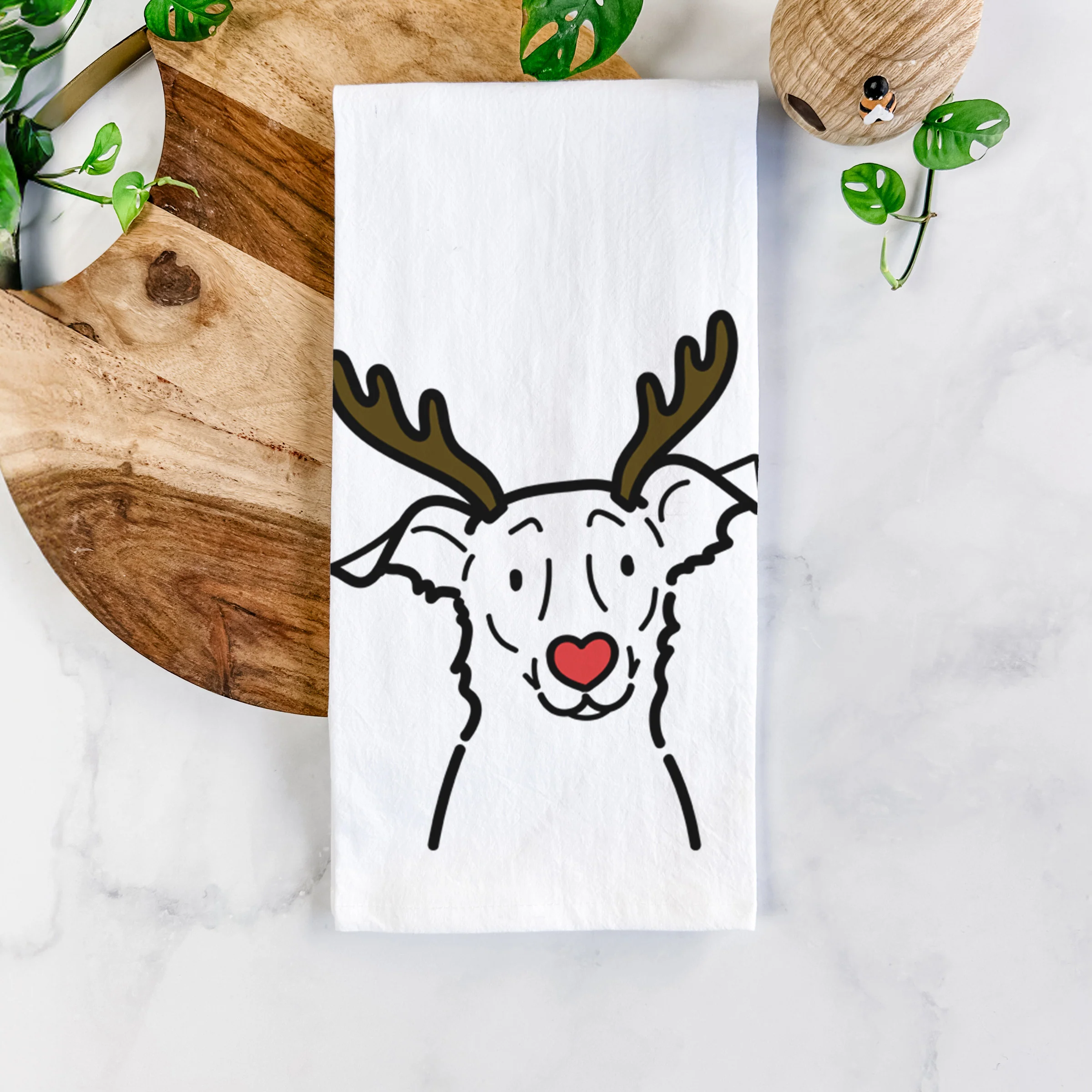 Red Nose Border Collie Mix - Millie - Tea Towel - Image 5
