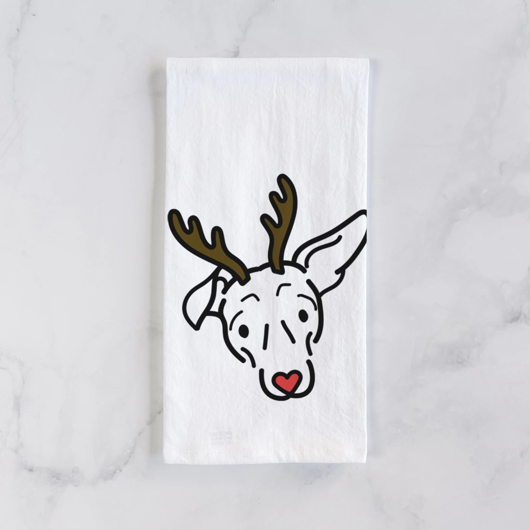 Red Nose Mixed Breed - Millie - Tea Towel - Image 2