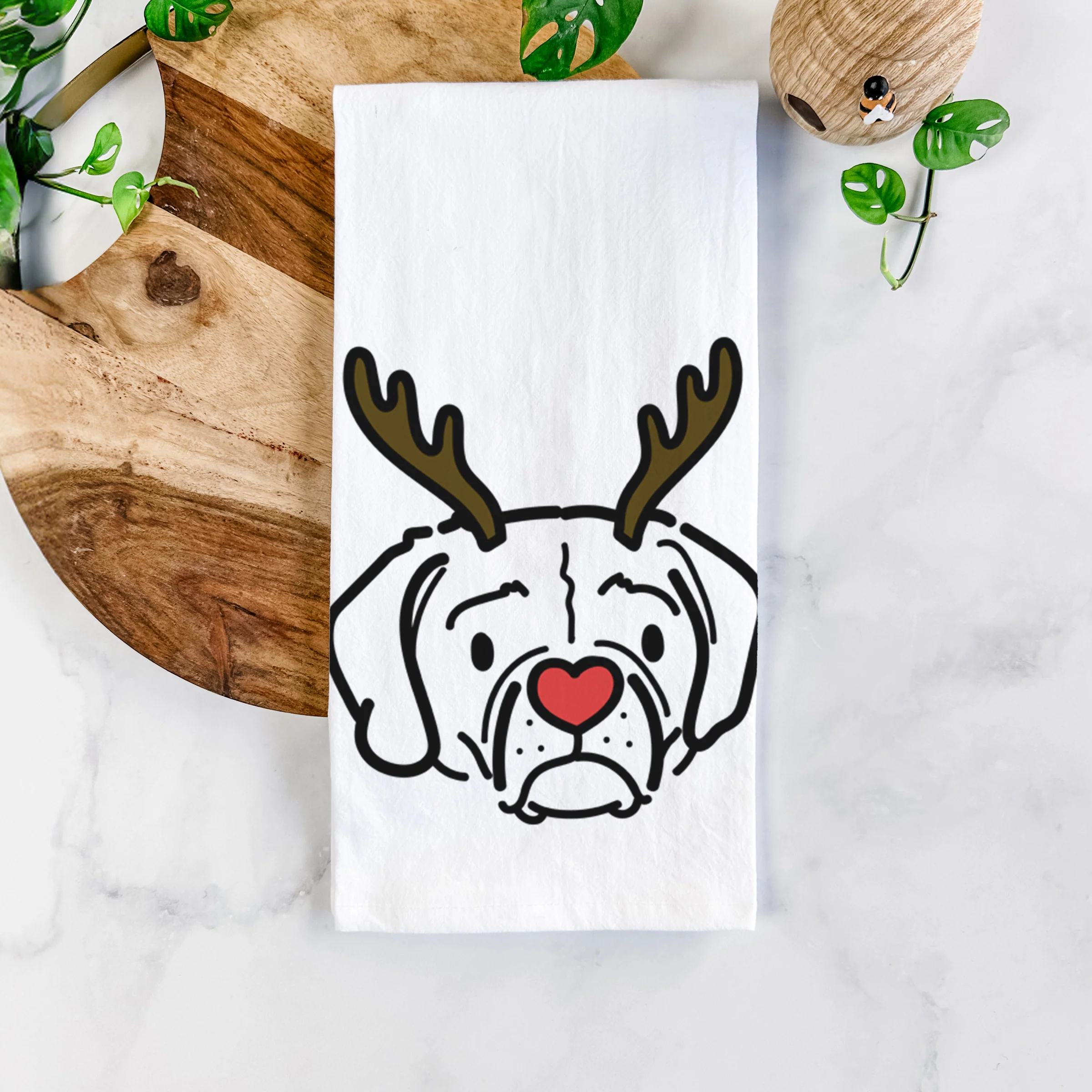 Red Nose Puggle - Mitzi - Tea Towel - Image 5