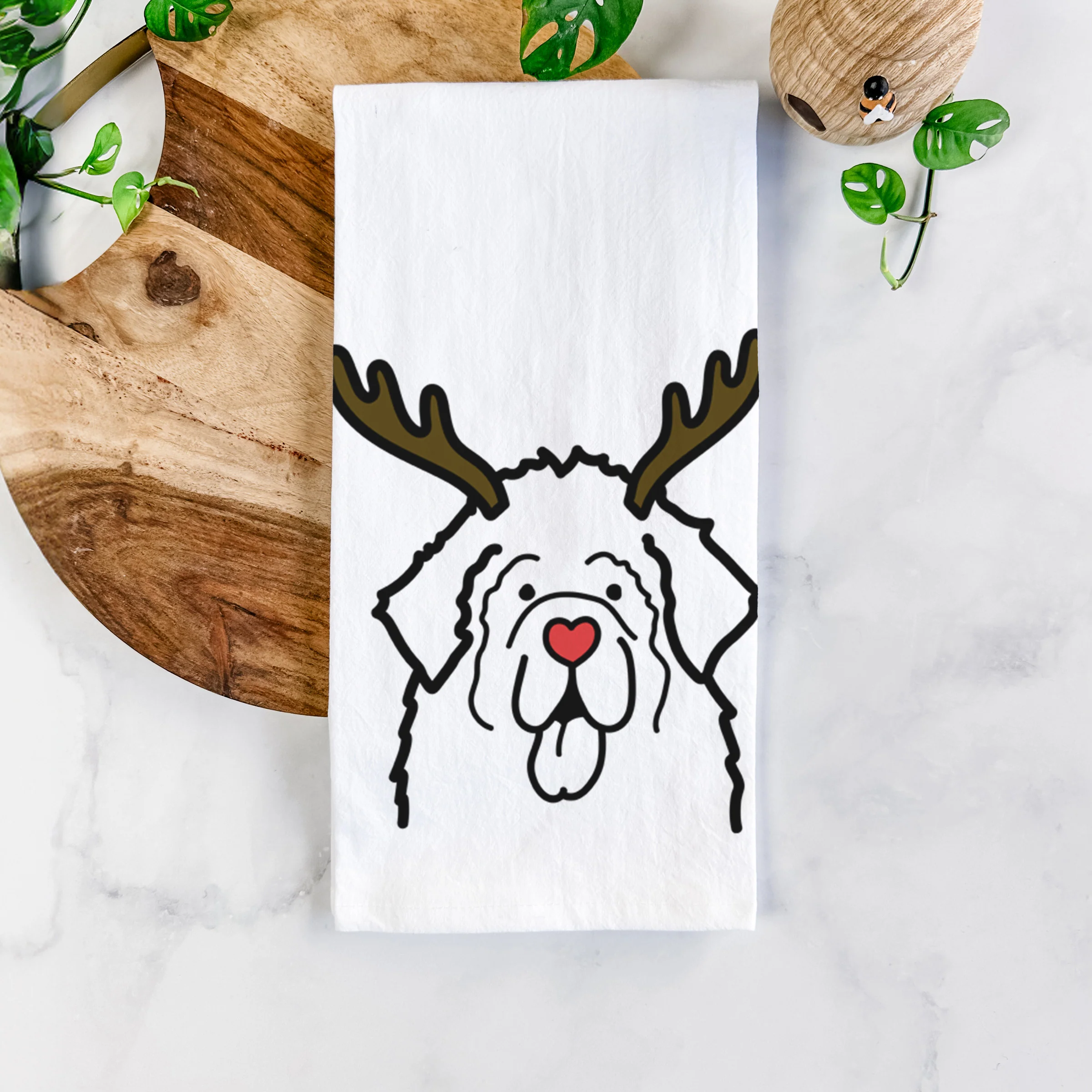Red Nose Newfoundland - Tea Towel - Image 5