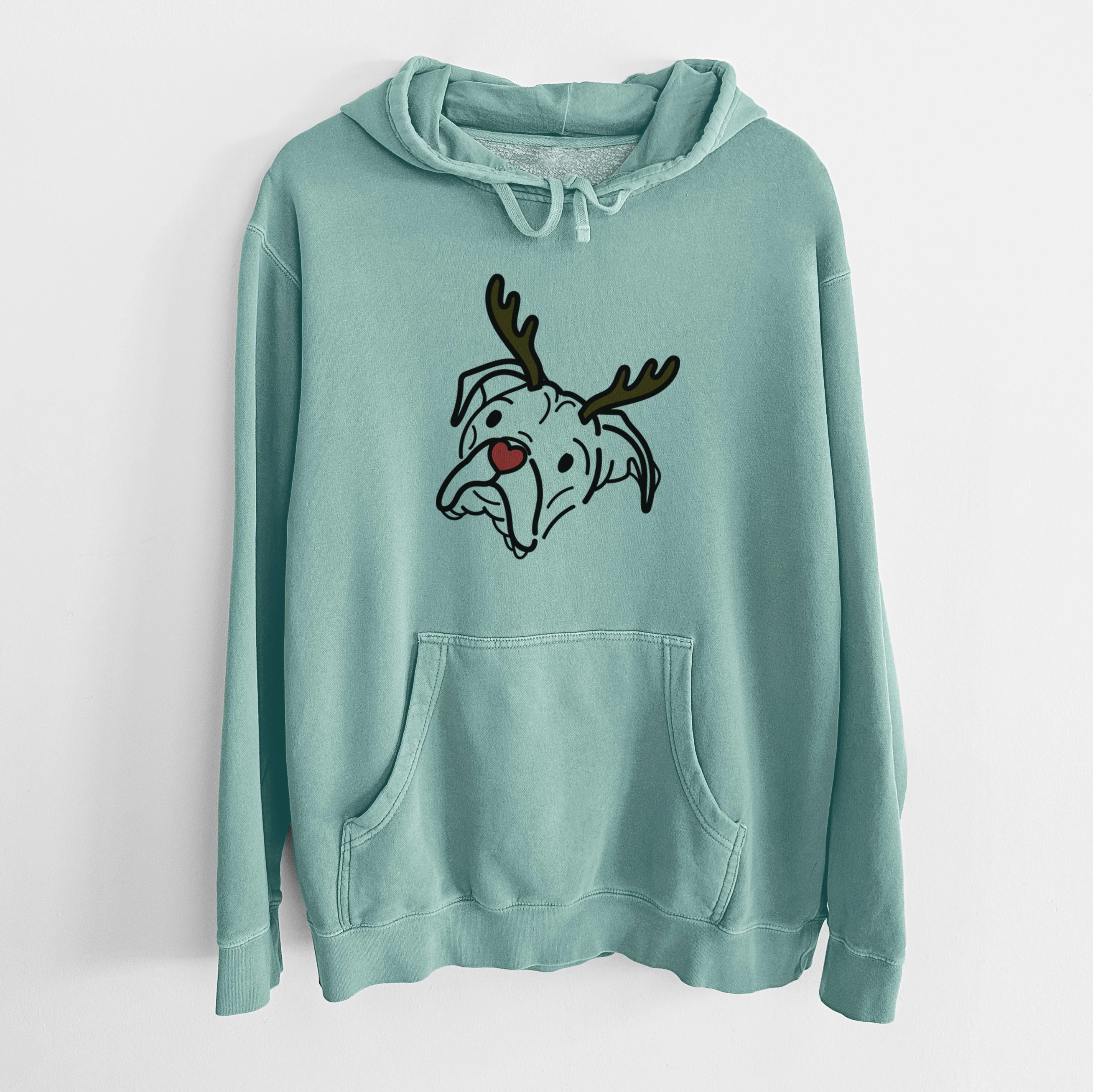 Red Nose Boxer - Noodle - Unisex Pigment Dyed Hoodie - Image 10