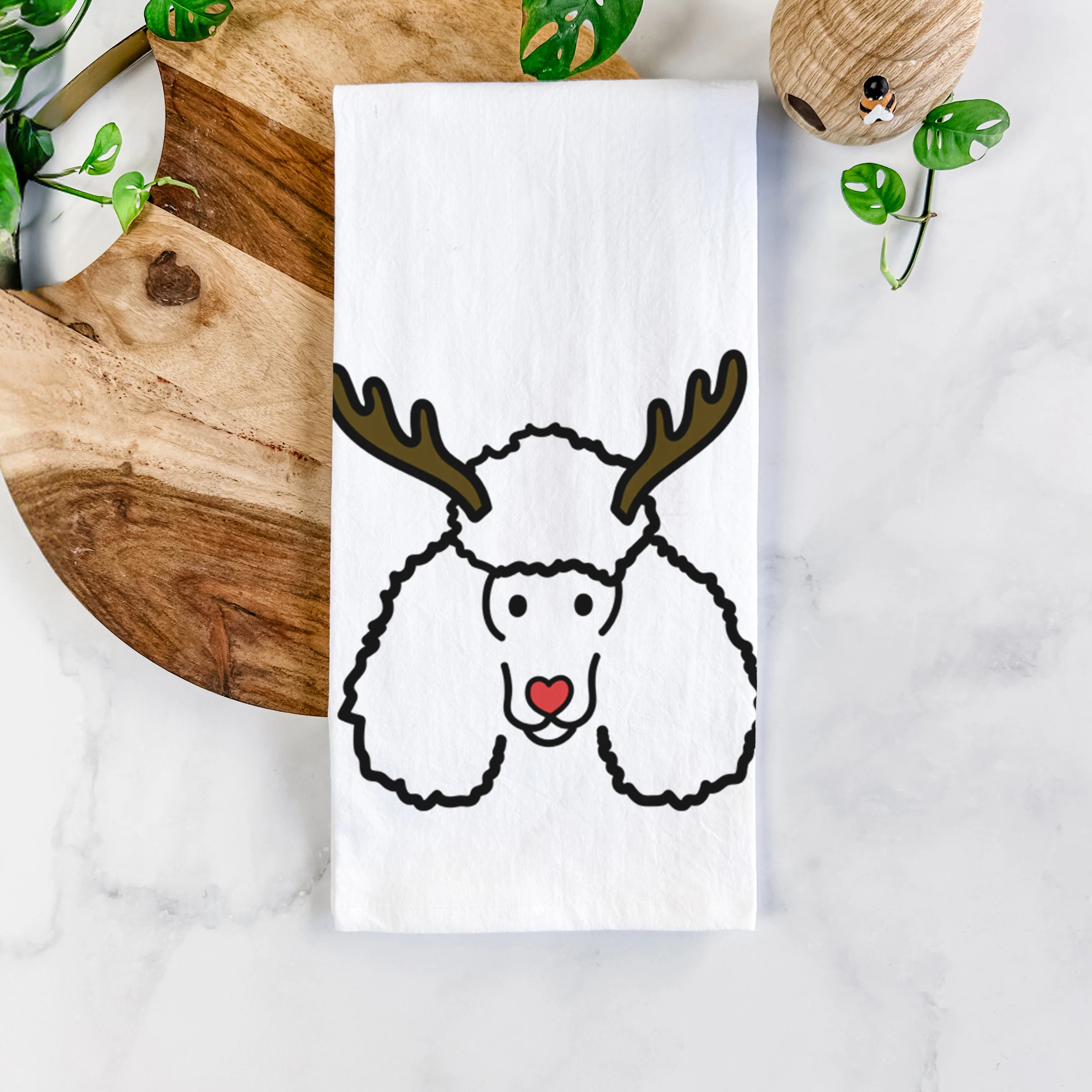 Red Nose Poodle - Tea Towel - Image 5