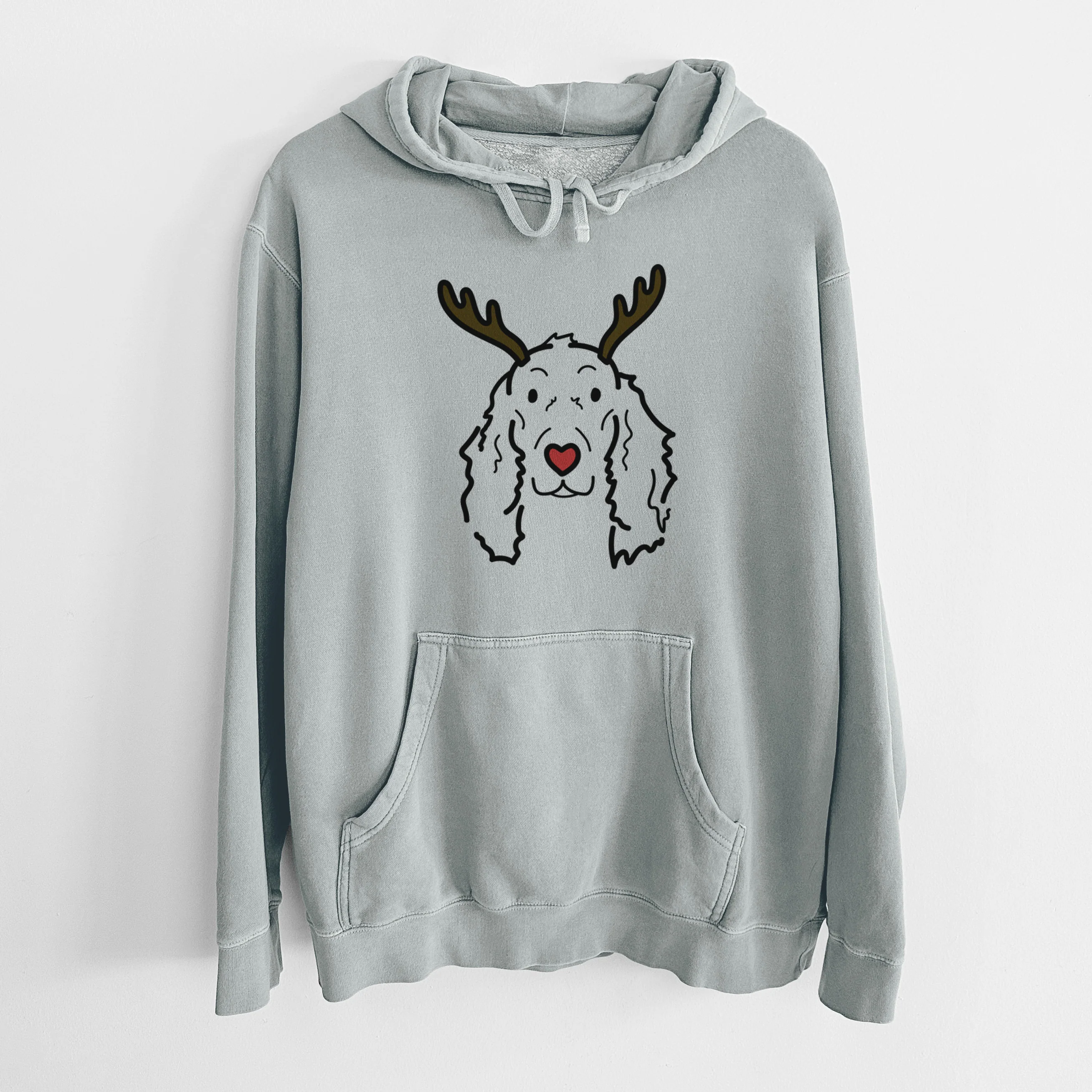Red Nose Irish Setter - Seven - Unisex Pigment Dyed Hoodie - Image 7