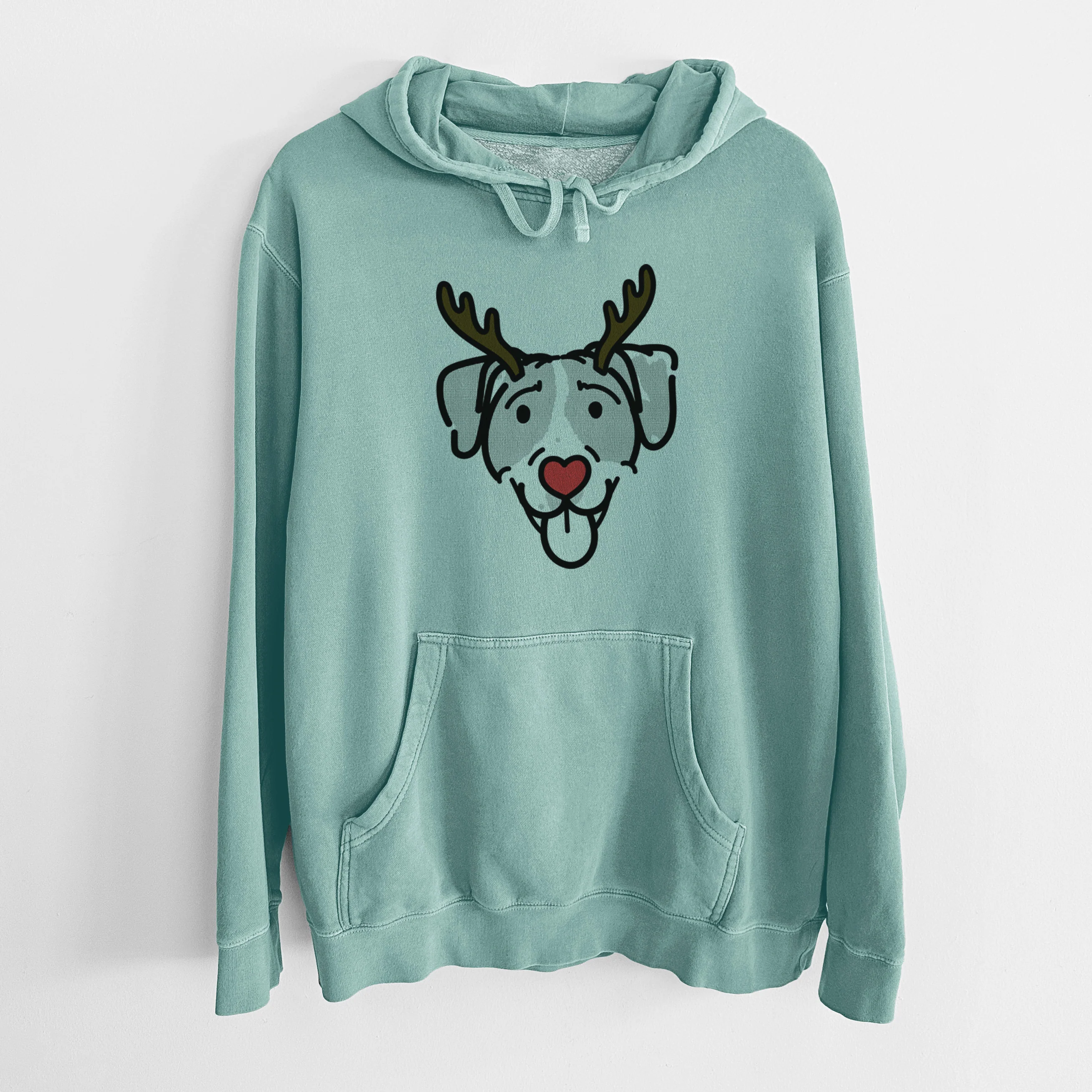 Red Nose Bluetick Coonhound - Shiva - Unisex Pigment Dyed Hoodie - Image 10
