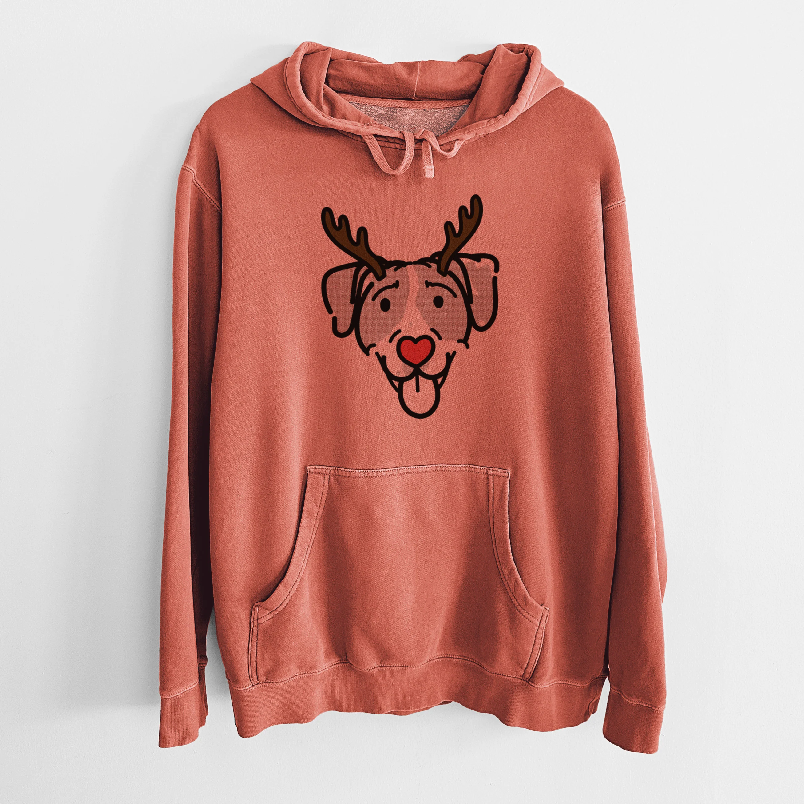 Red Nose Bluetick Coonhound - Shiva - Unisex Pigment Dyed Hoodie - Image 8