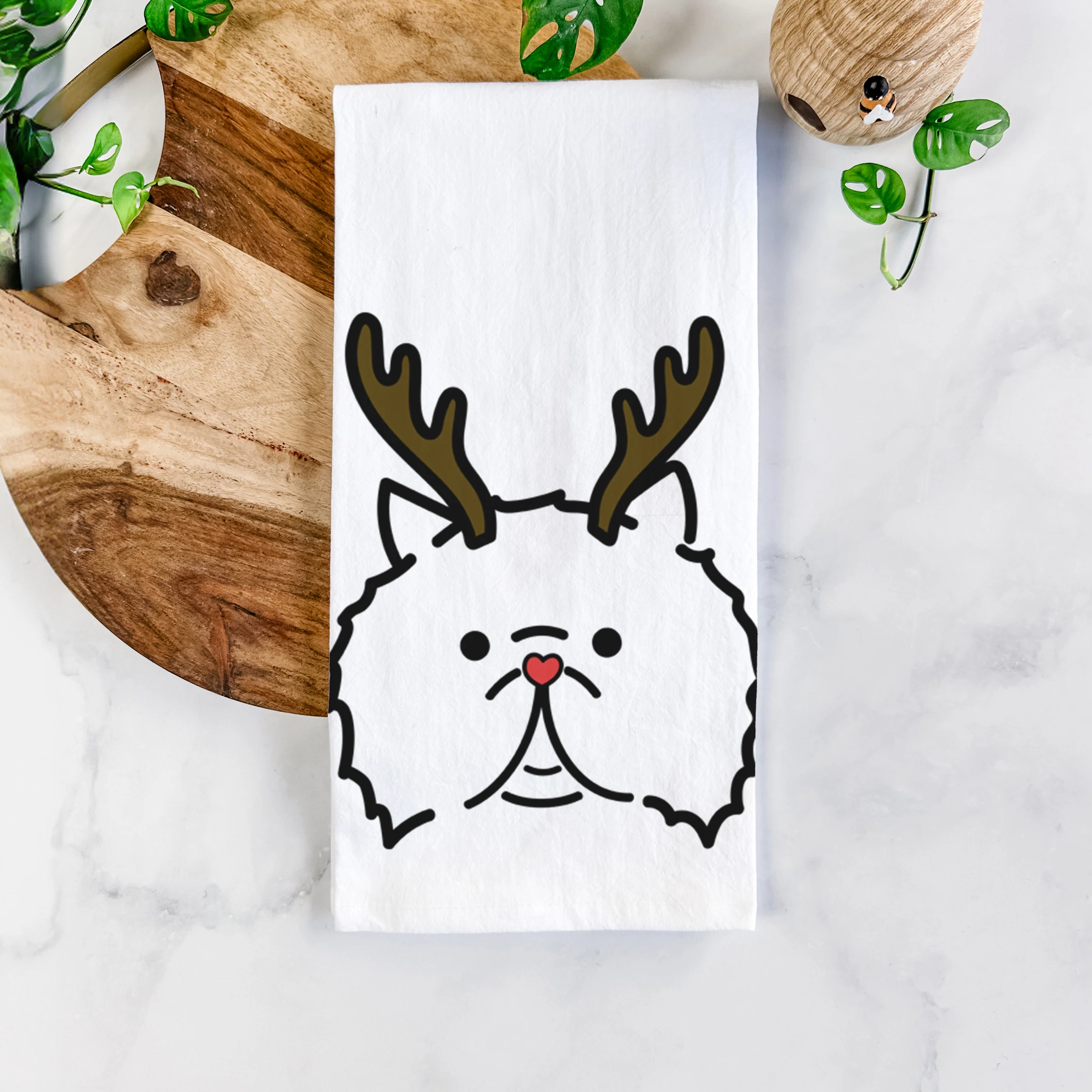 Red Nose Persian Cat - Smoosh - Tea Towel - Image 5