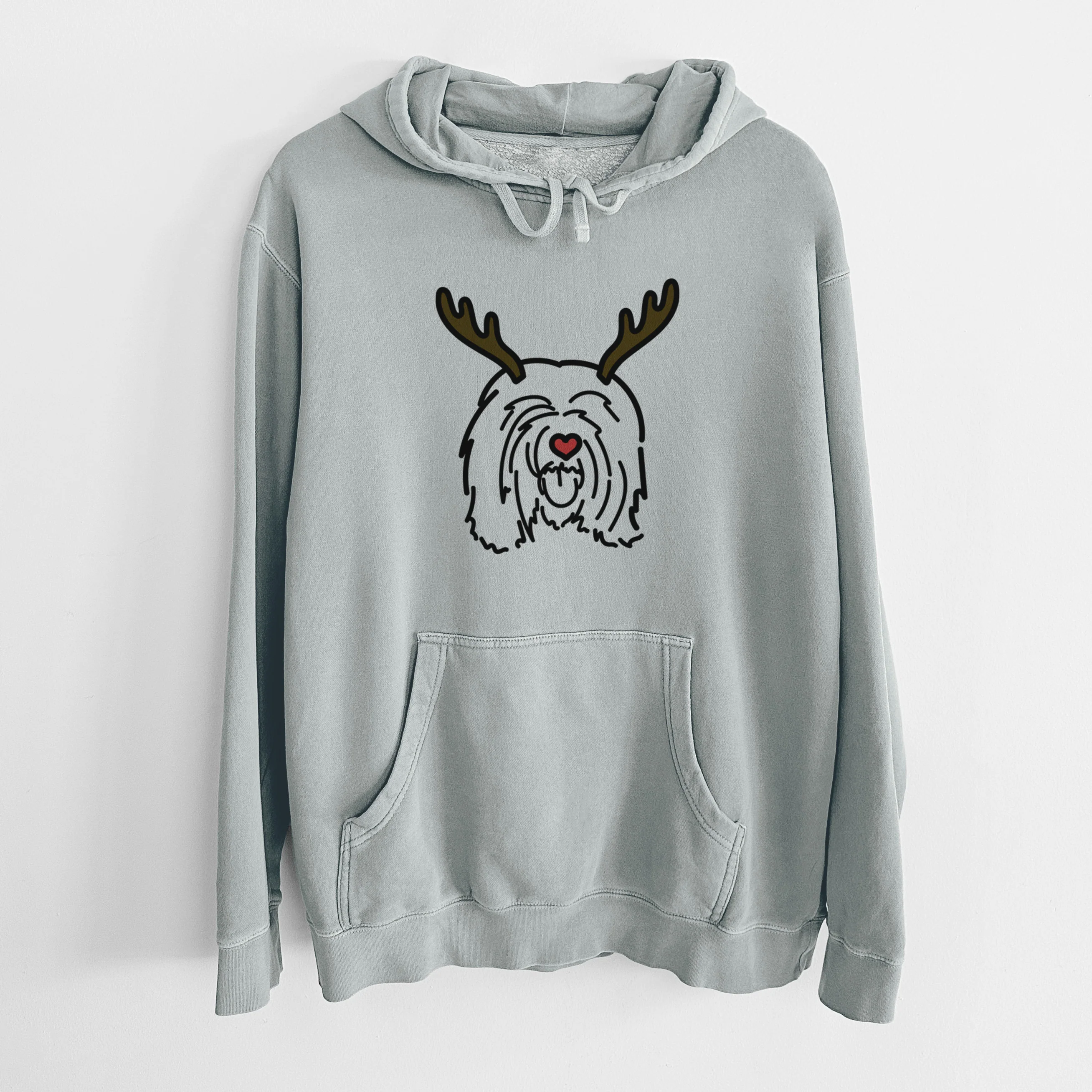 Red Nose Tibetan Mastiff - Stan - Unisex Pigment Dyed Hoodie - Image 7
