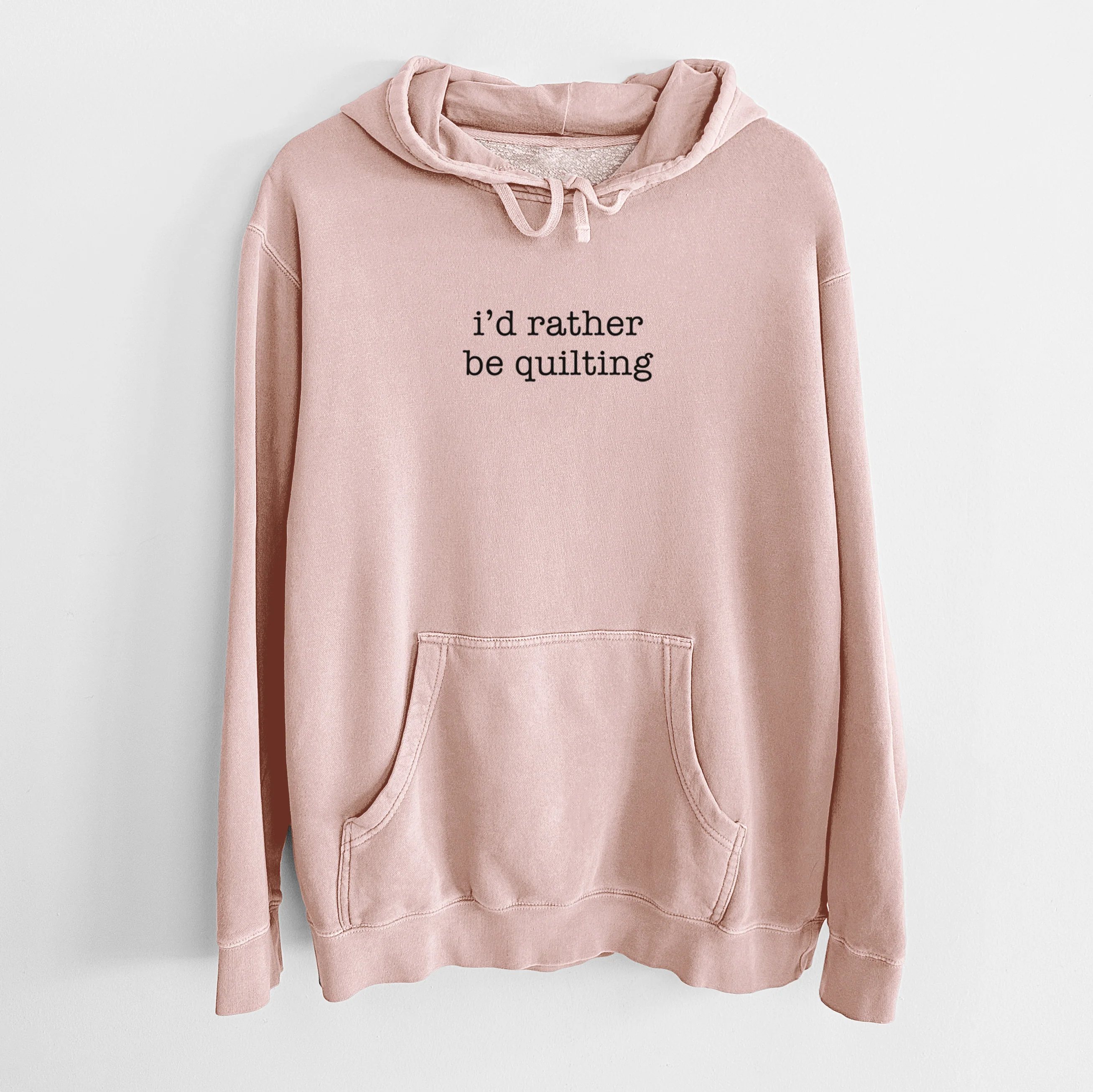 I'd Rather Be Quilting - Unisex Pigment Dyed Hoodie - Image 6