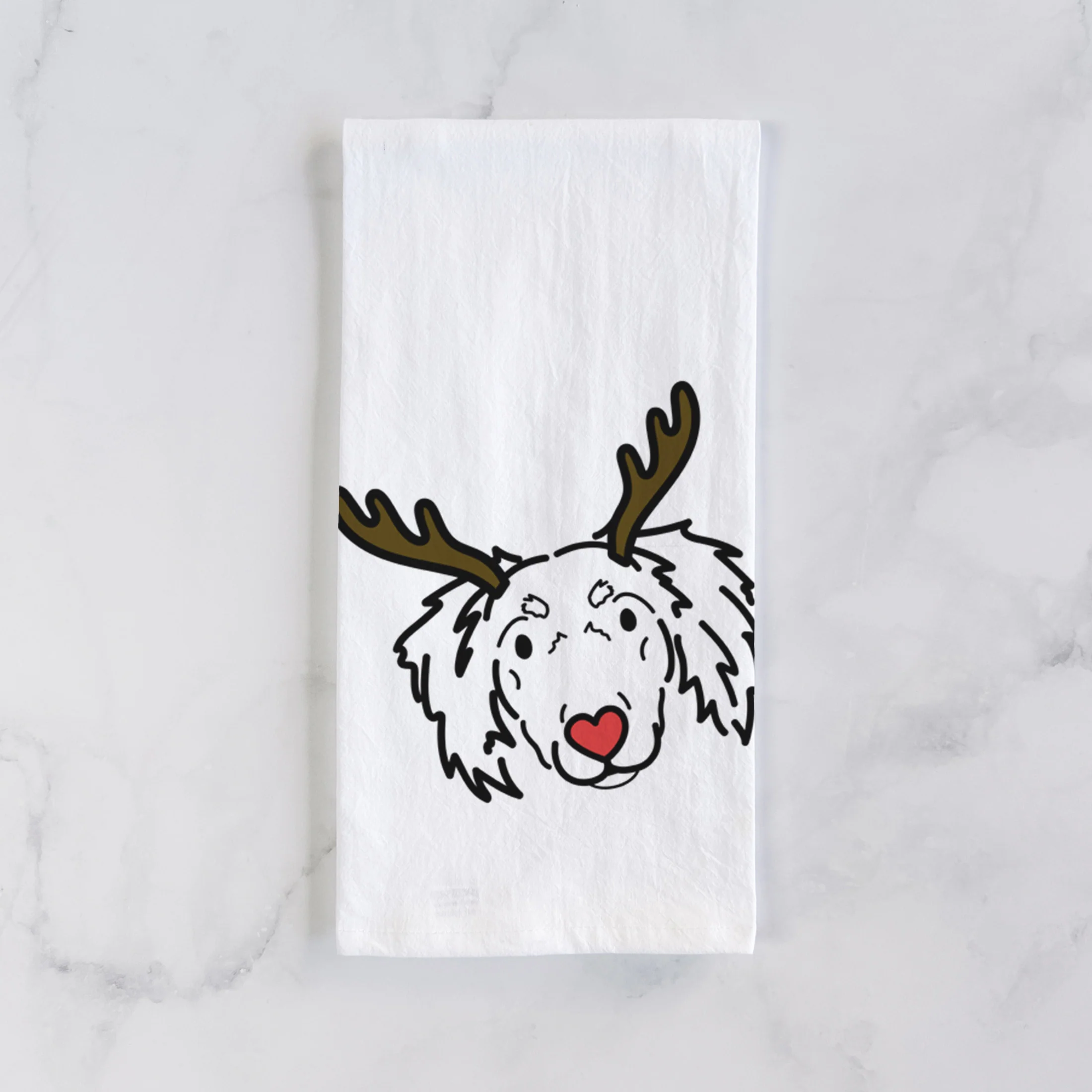 Red Nose Dachshund Mix - Tilly - Tea Towel - Image 2