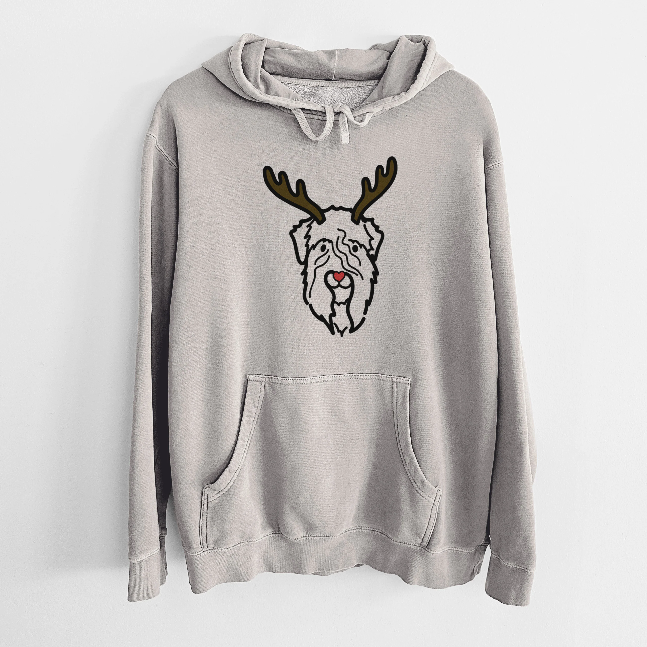 Red Nose Soft Coated Wheaten Terrier - Unisex Pigment Dyed Hoodie - Image 5