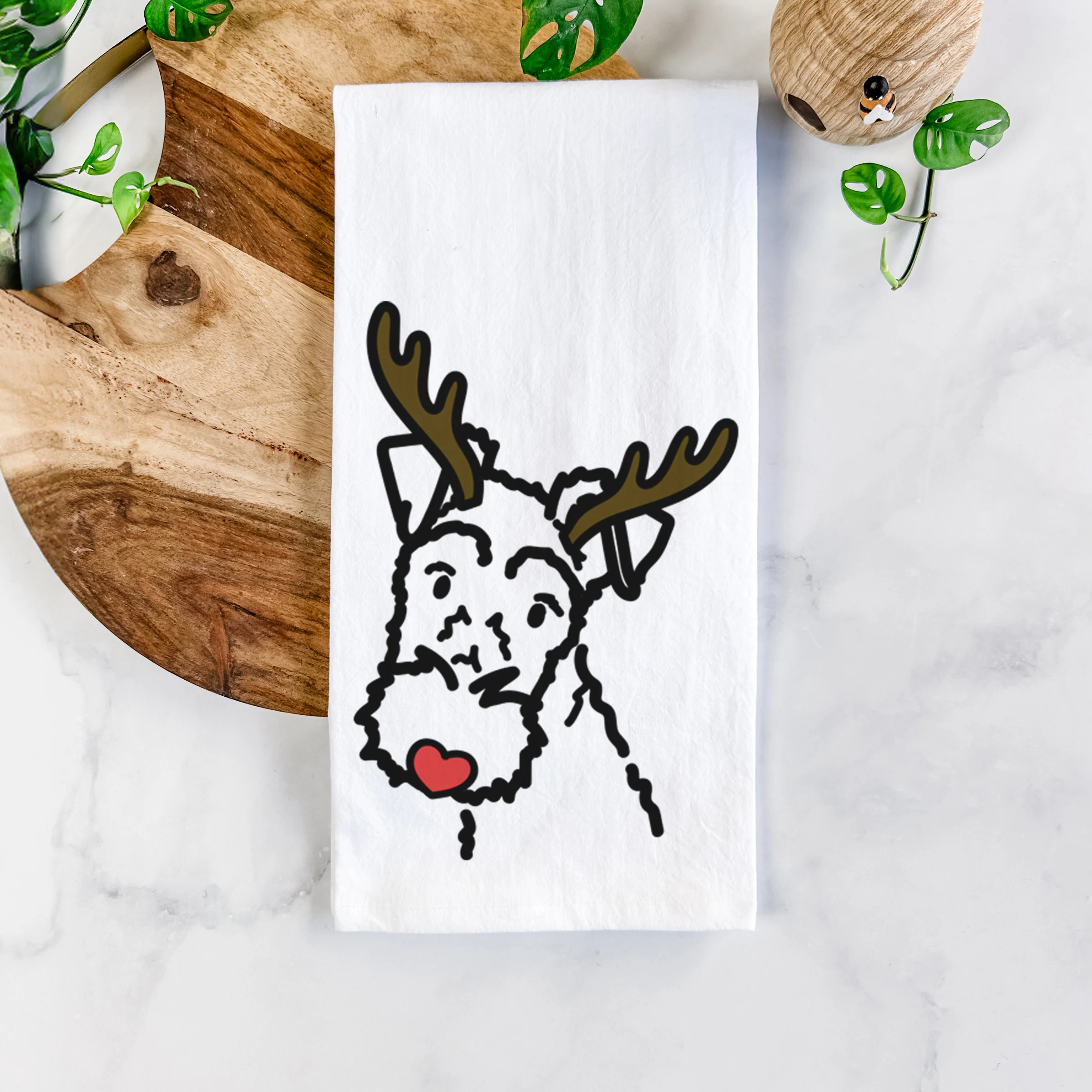 Red Nose Wire Fox Terrier - Tea Towel - Image 5