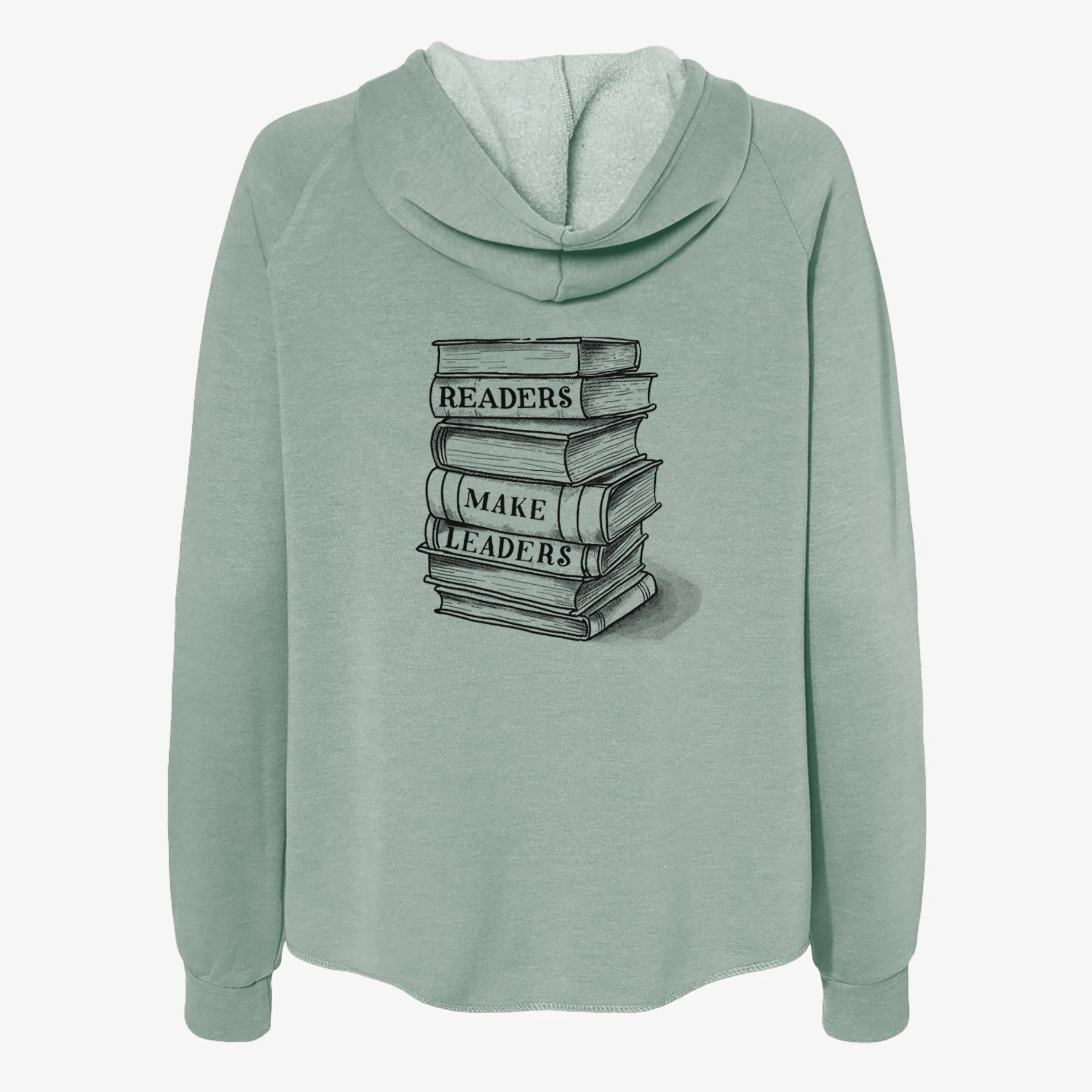 Readers Make Leaders Book Stack - Women's Cali Wave Zip-Up Sweatshirt - Image 4