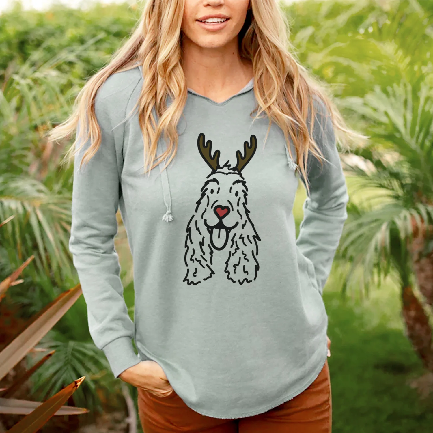 Red Nose English Cocker Spaniel - Dolly - Cali Wave Hooded Sweatshirt - Image 3