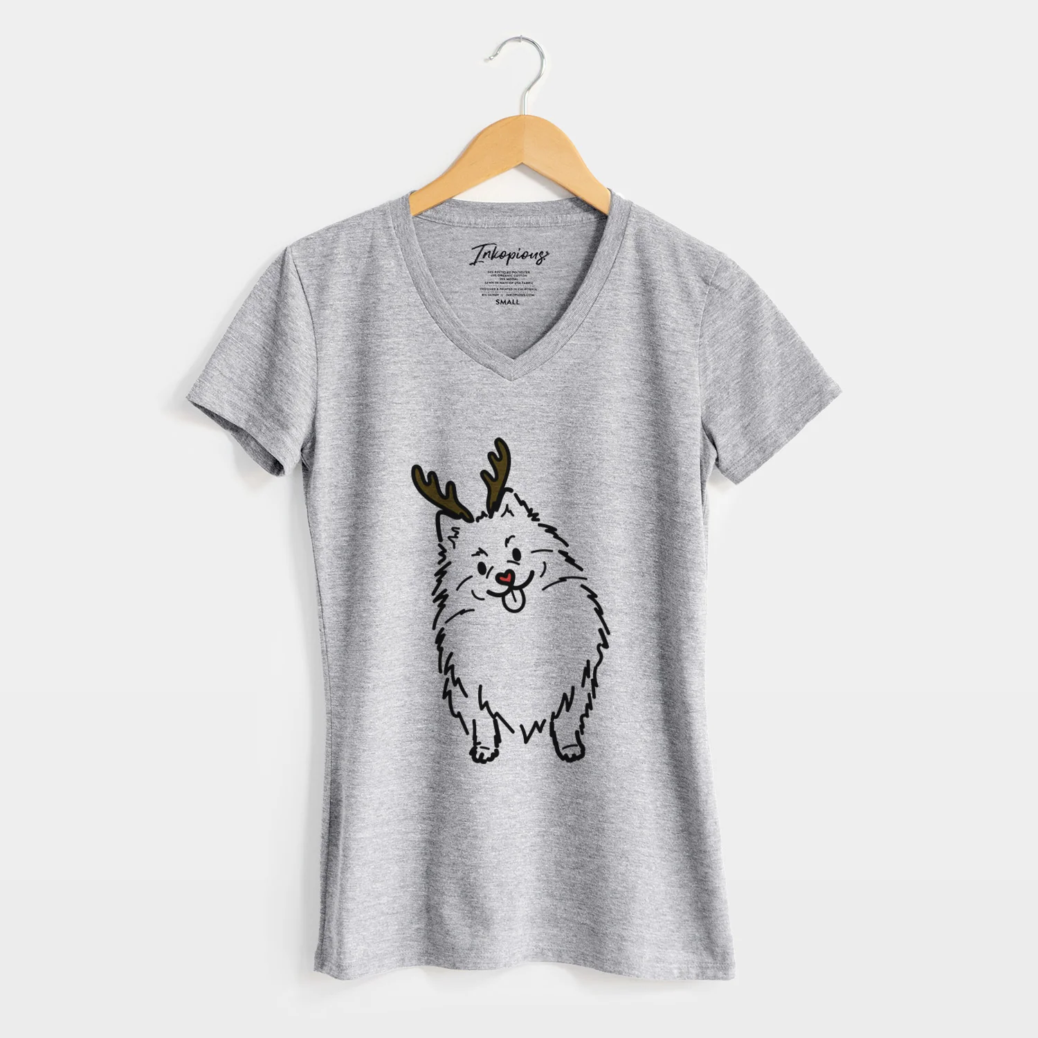 Red Nose Pomeranian - Fern - Women's Perfect V-neck Shirt - Image 4
