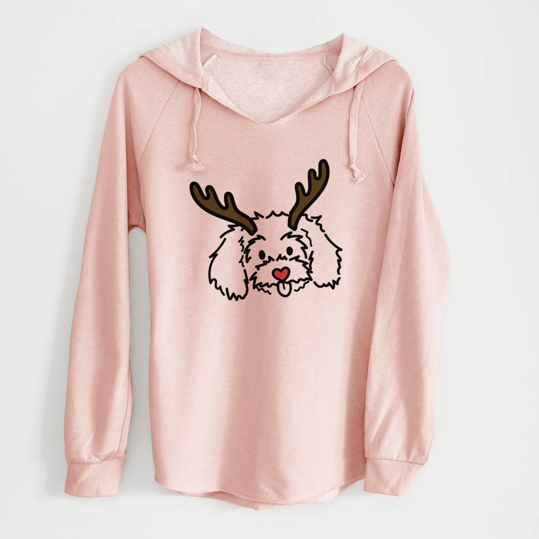 Red Nose Maltipoo - Holly - Cali Wave Hooded Sweatshirt - Image 4