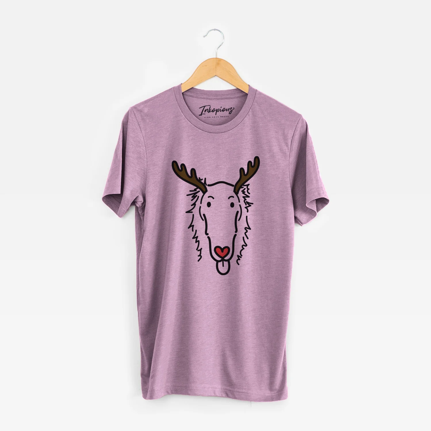 Red Nose Borzoi - Opal - Unisex Crewneck - Image 4